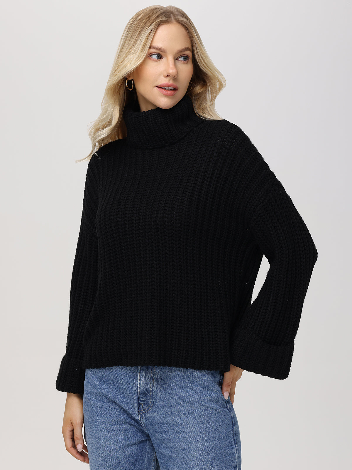 525 America Vida: Turtleneck Shaker Pullover