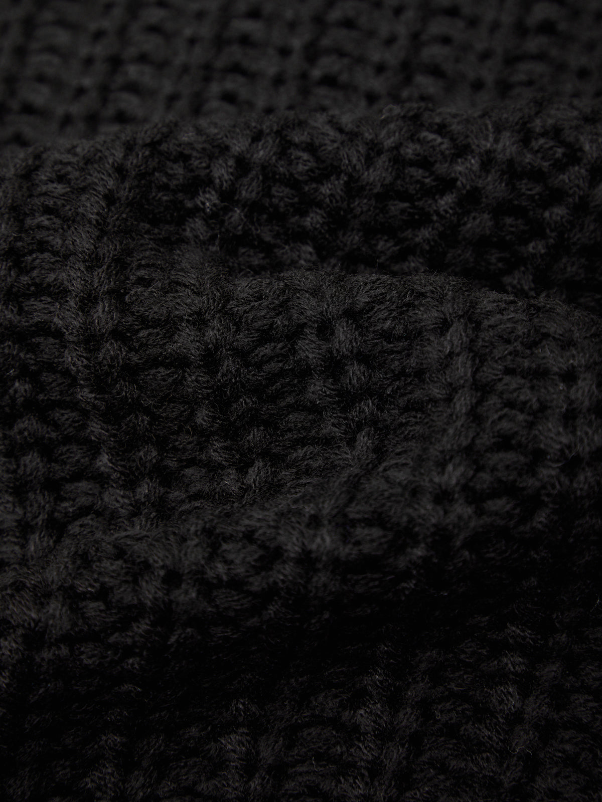 Close-up of dark textured fabric