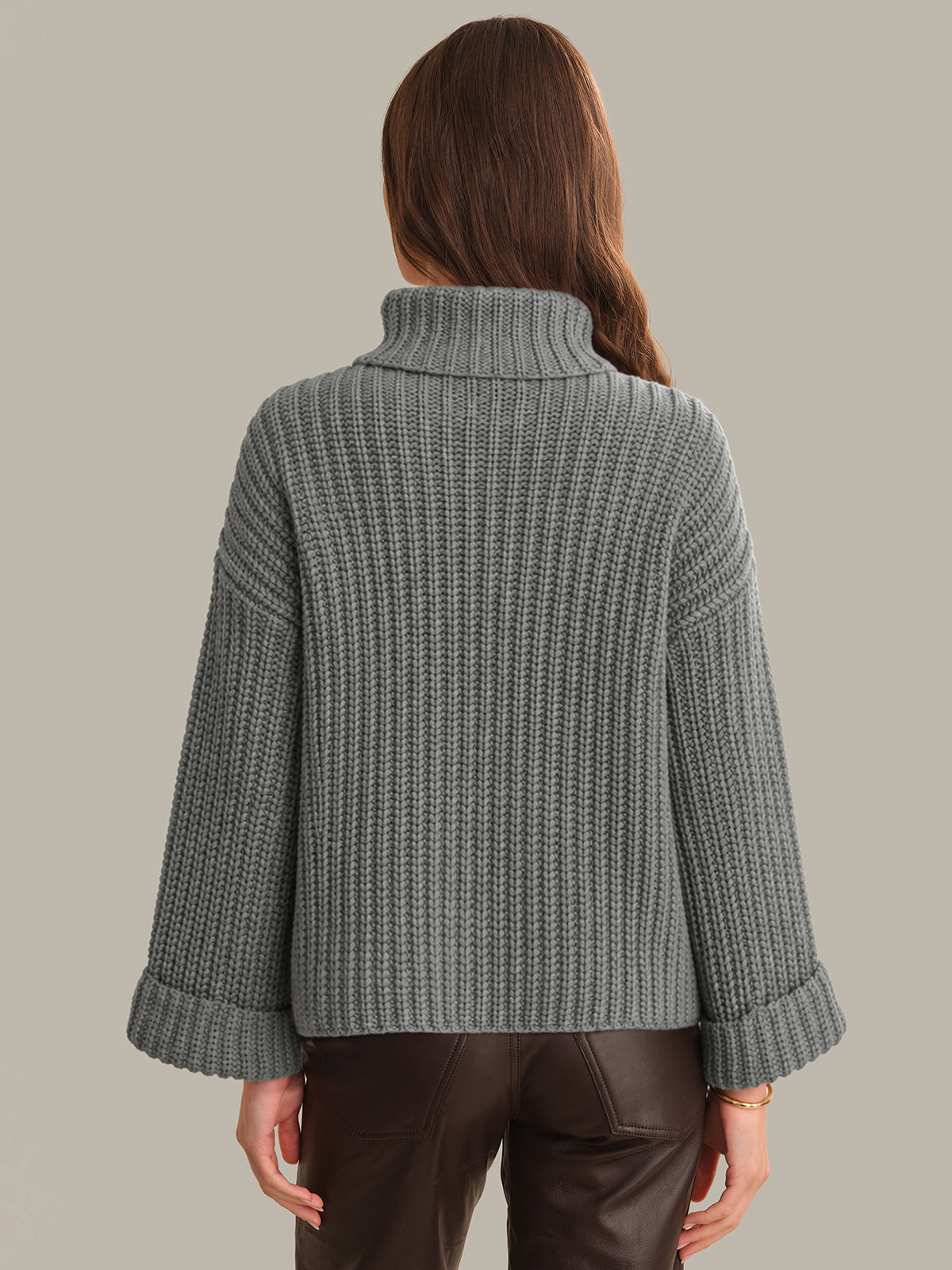 Vida: Turtleneck Shaker Pullover