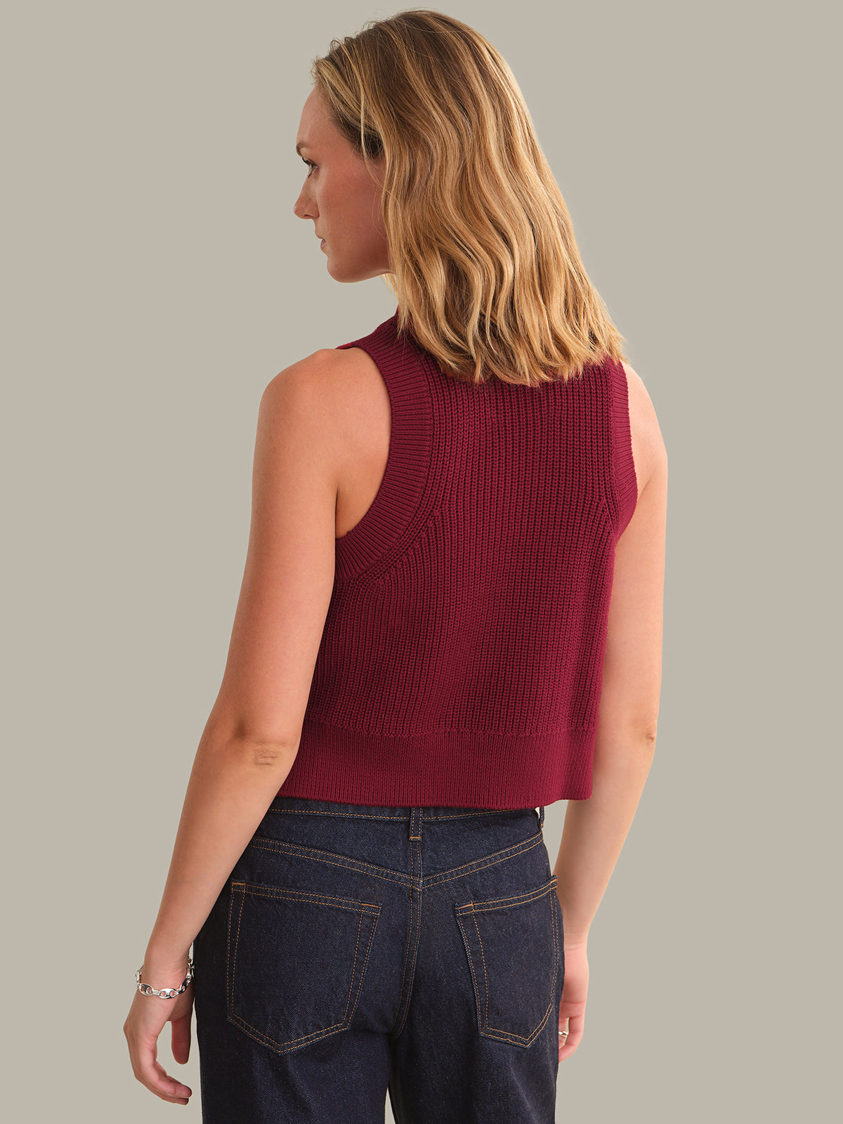 Demi: High Crewneck Cotton Tank