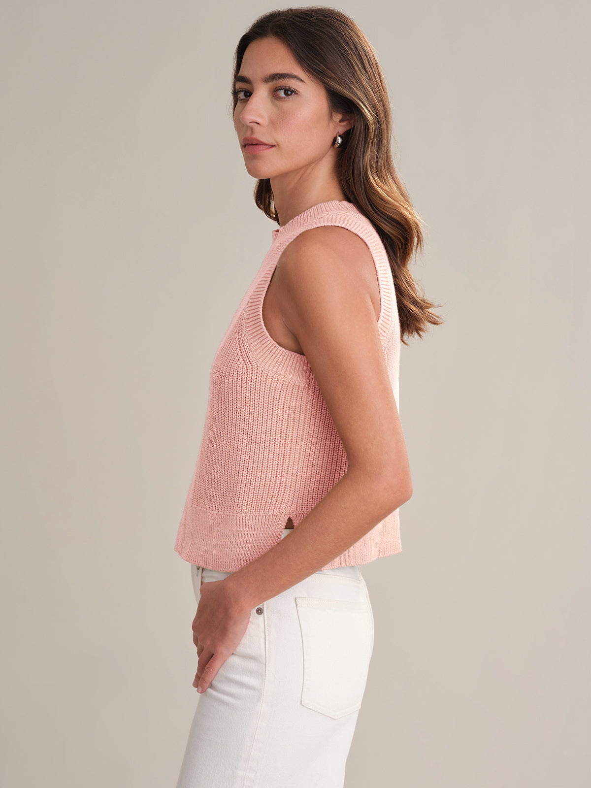 Demi: High Crewneck Cotton Tank