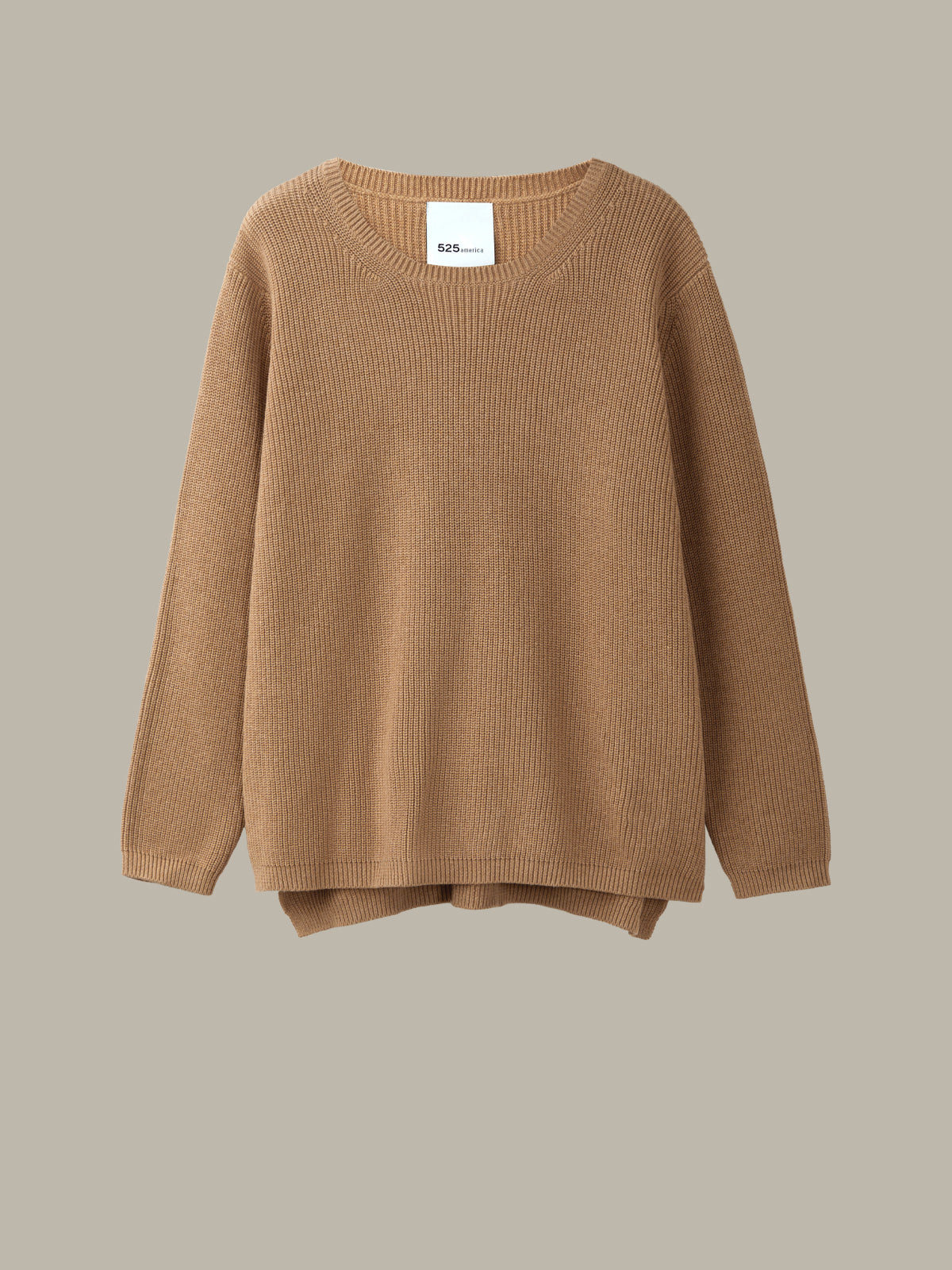 Emma: Crewneck Shaker Stitch Cotton Sweater