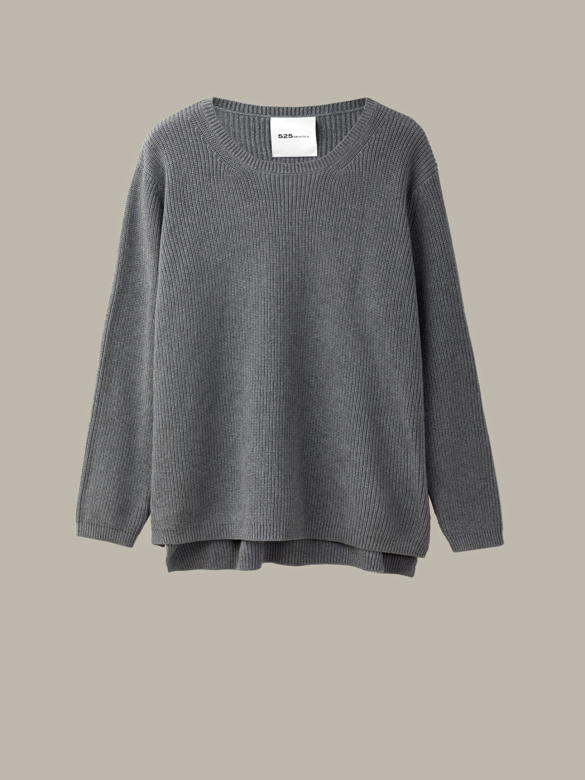 Emma: Crewneck Shaker Stitch Cotton Sweater