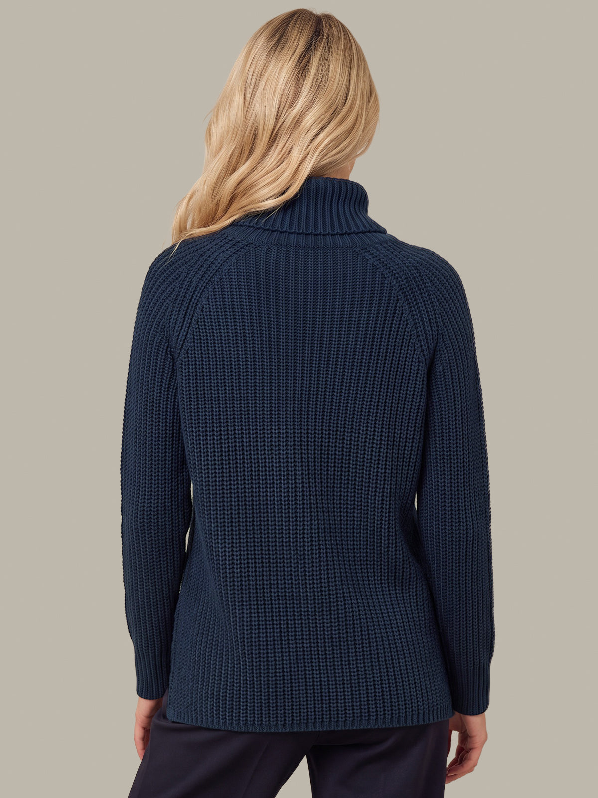 Stella: Cotton Shaker Stitch Turtleneck Sweater
