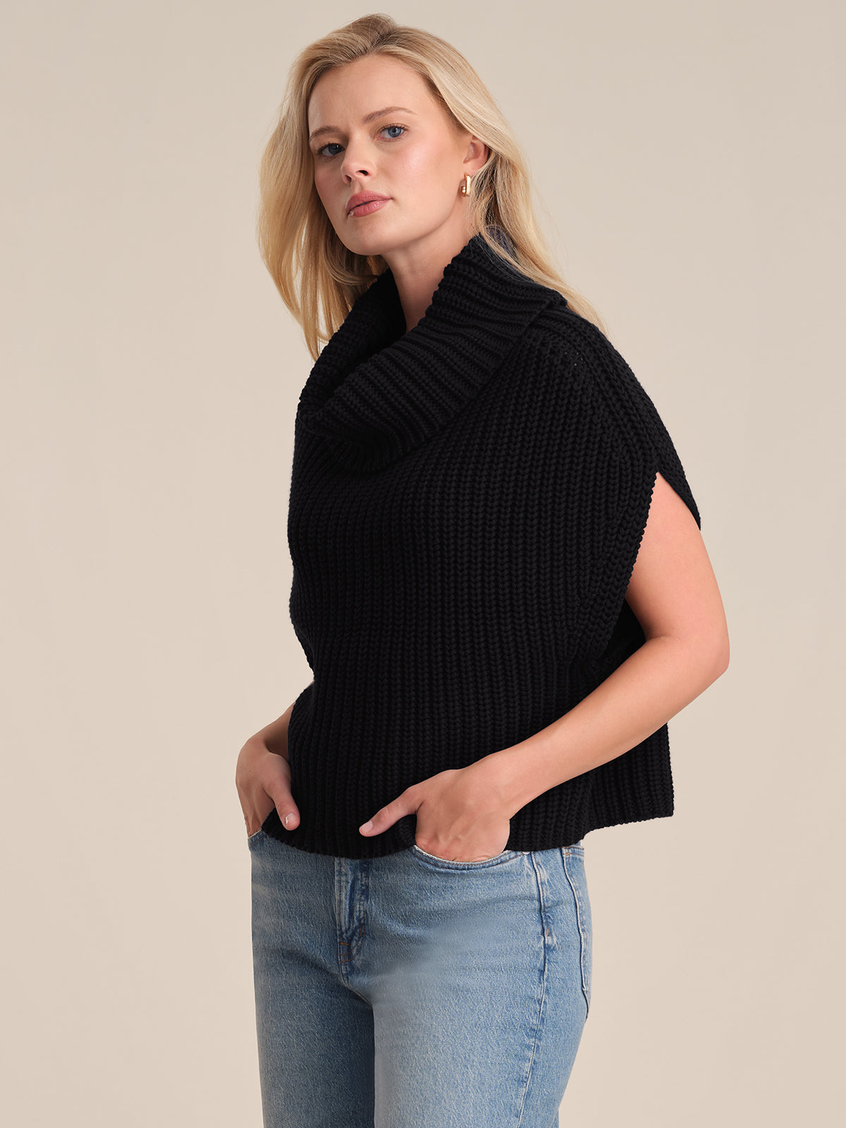 Everlane Boxy Turtleneck Sweater, Everyday Cotton, Heathered 