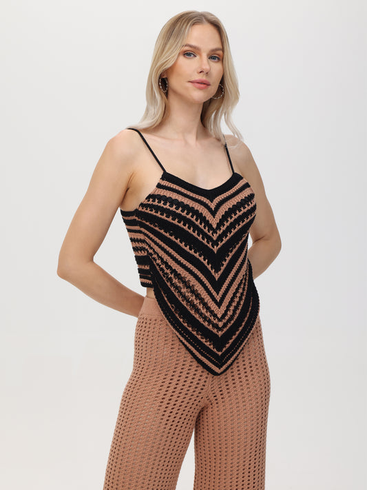 Lilian: Crochet Stripe Cami