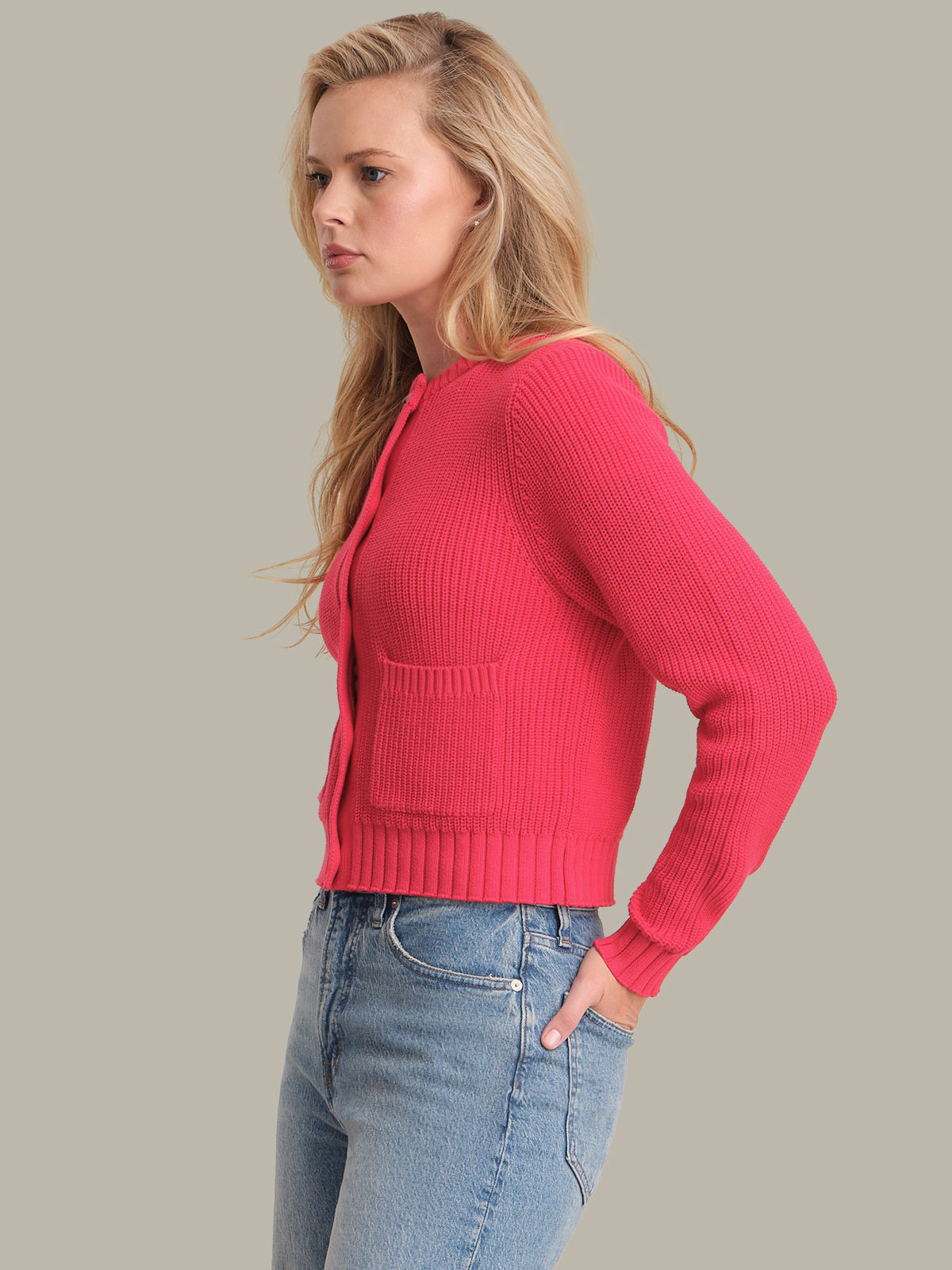 Palmer: Crewneck Cotton Cardigan