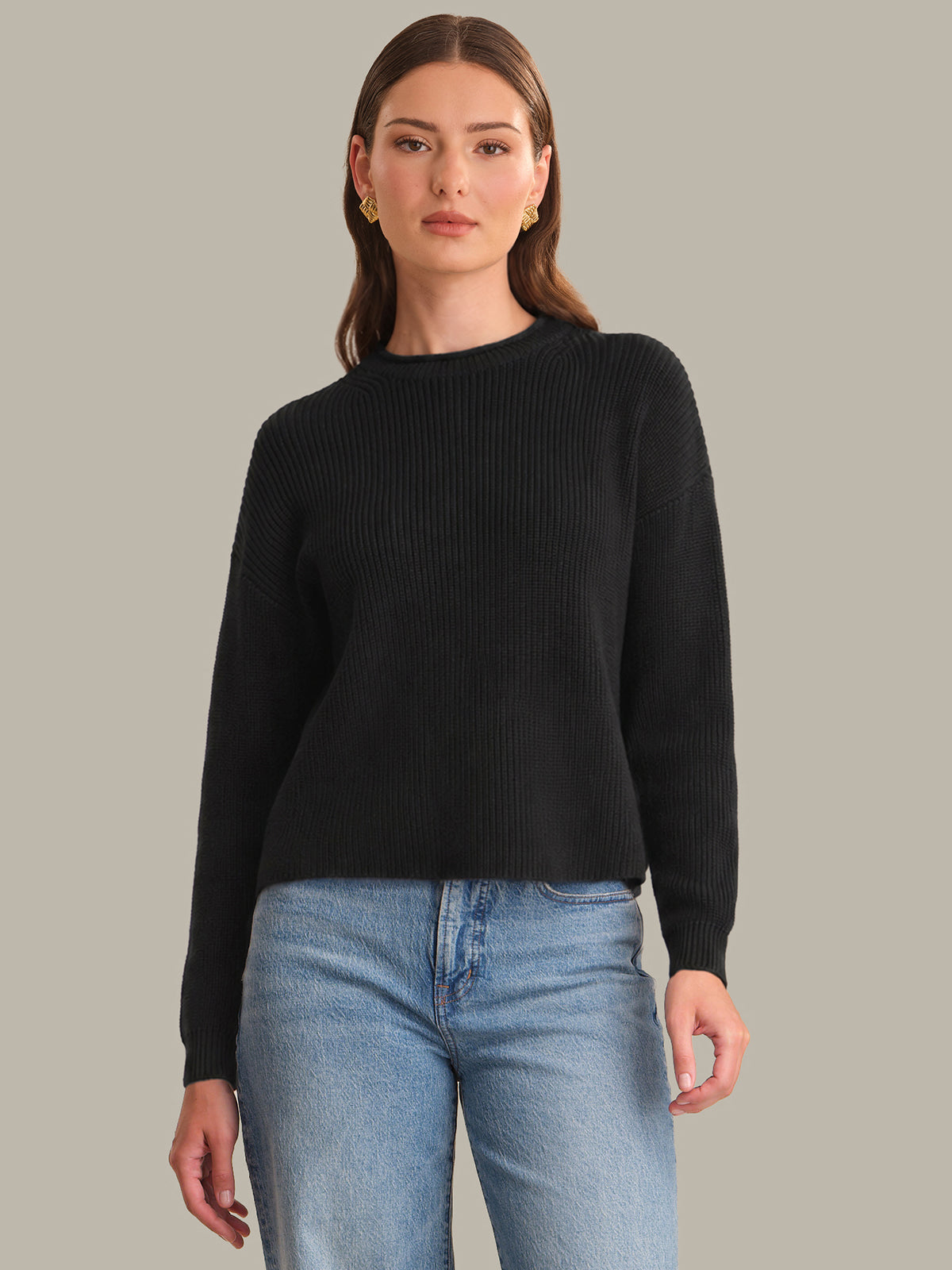 Daphne: Cropped Cotton Pullover