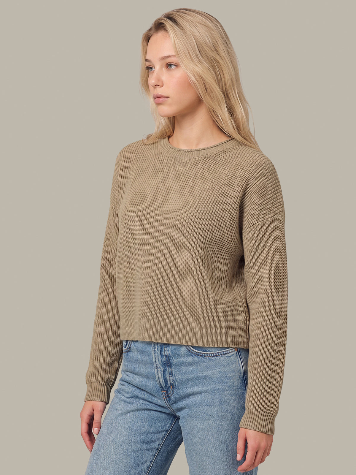 Daphne: Cropped Cotton Pullover