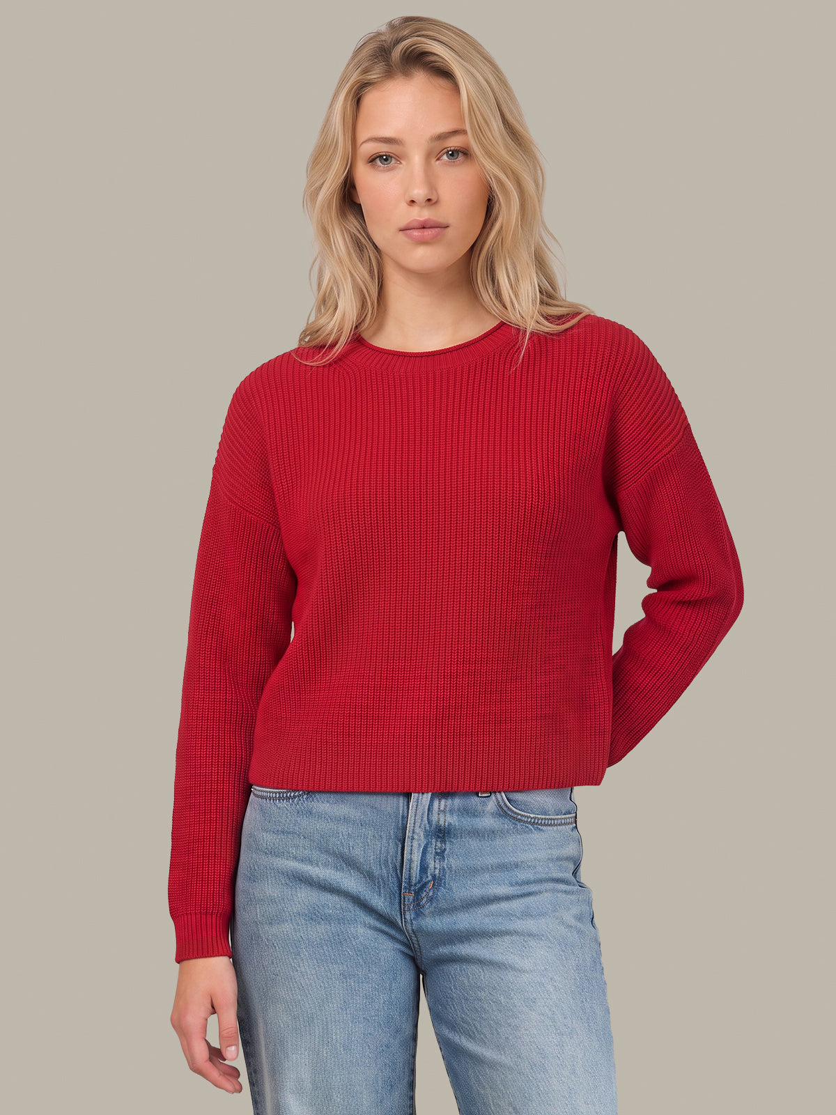 Daphne: Cropped Cotton Pullover