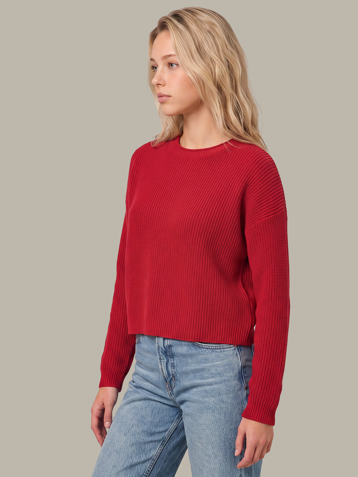 Daphne: Cropped Cotton Pullover