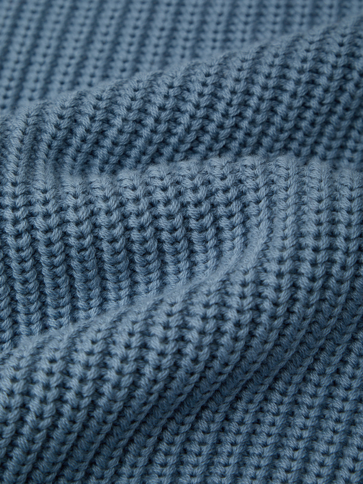 Jane: Crewneck Shaker Stitch Cotton Sweater