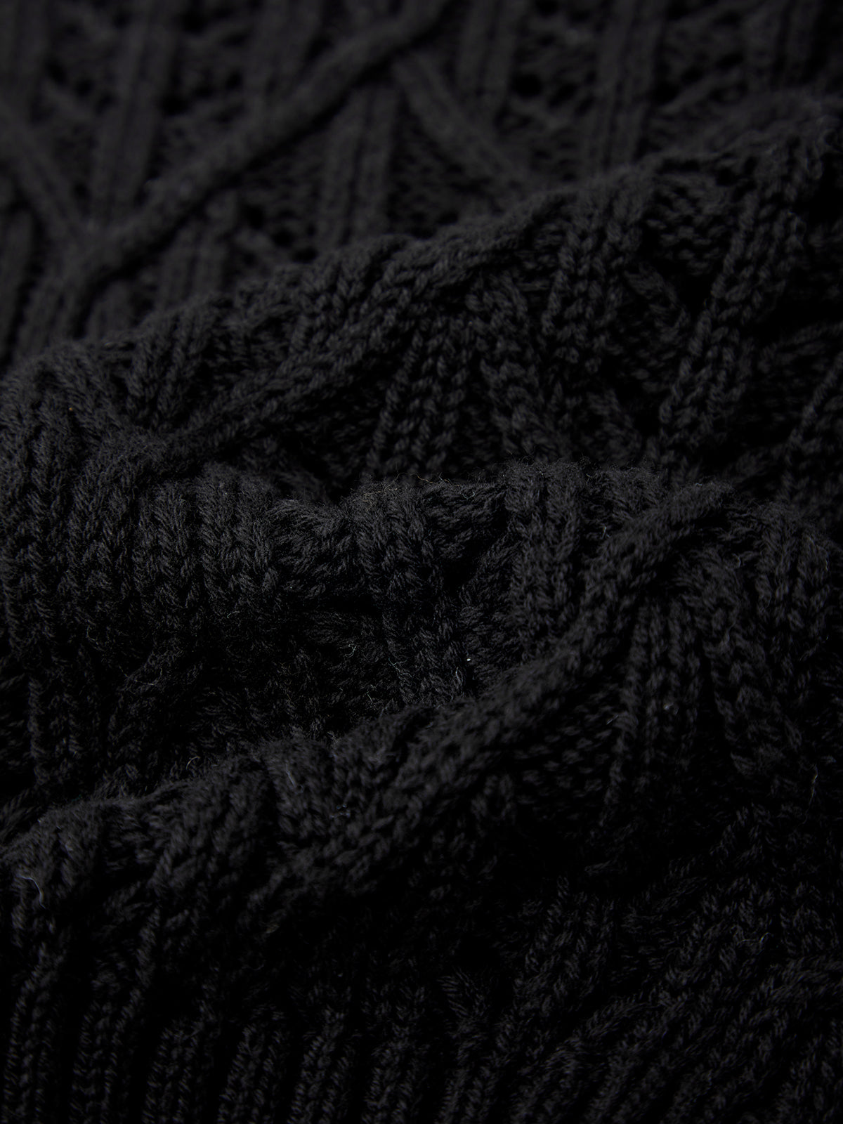 Close-up of black textured fabric