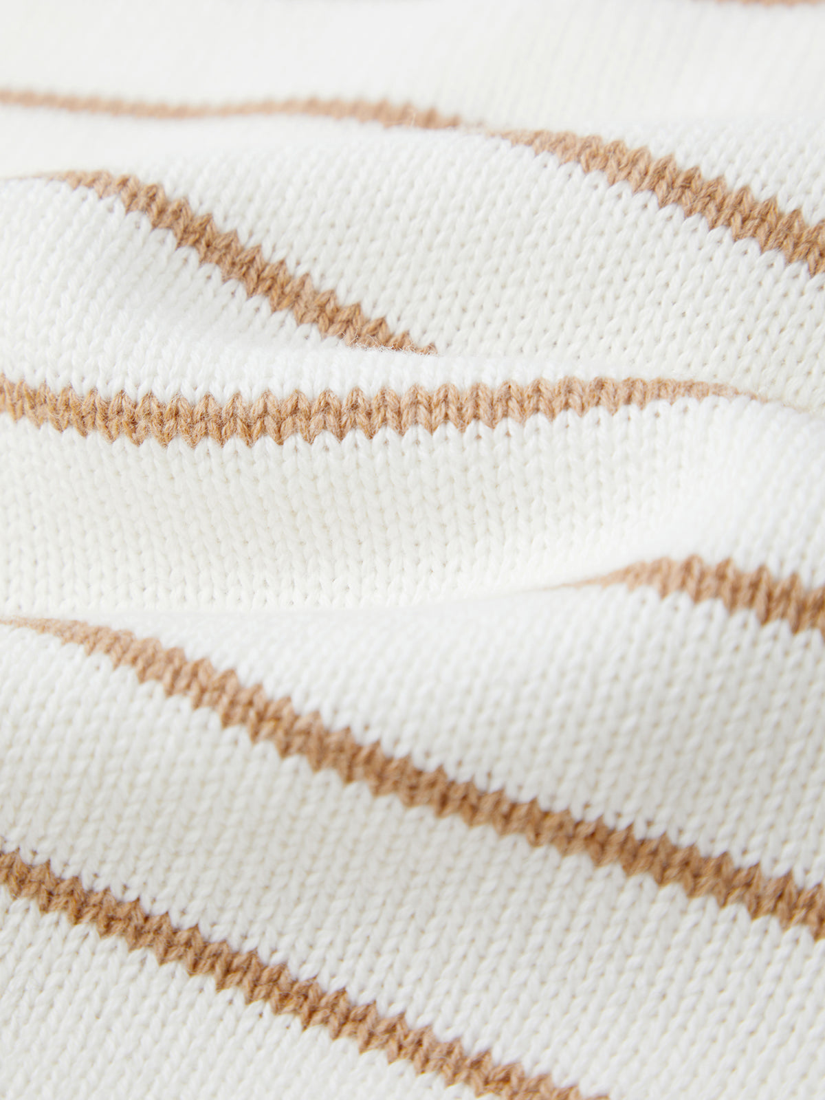 Carly: Stripe Half Button Cotton Sweater