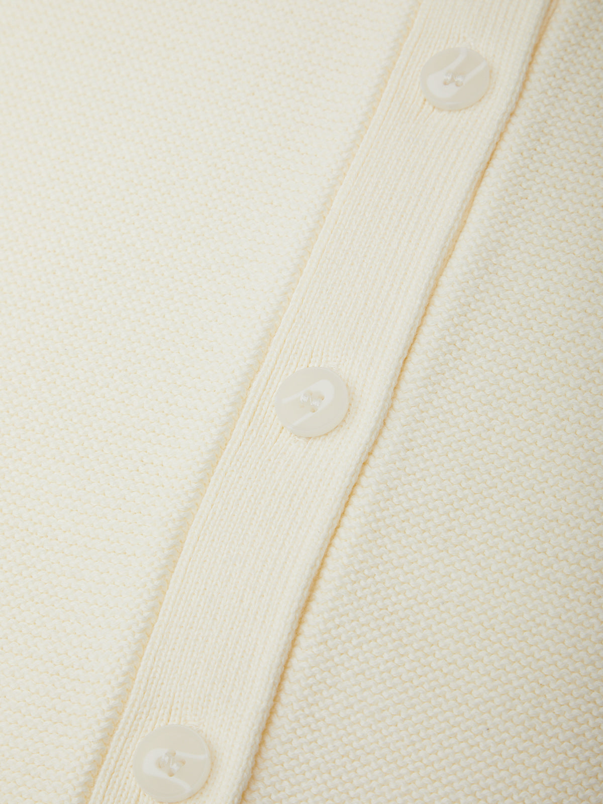 Emy: Crewneck Cotton Cardigan