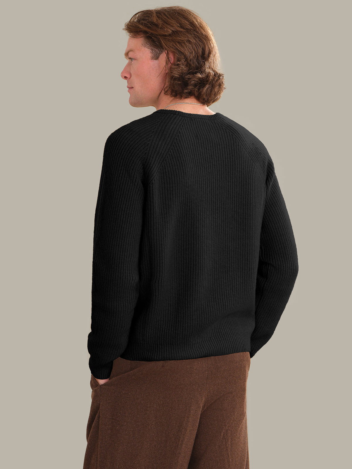 Men's Cashmere Shaker Stitch Crewneck Sweater