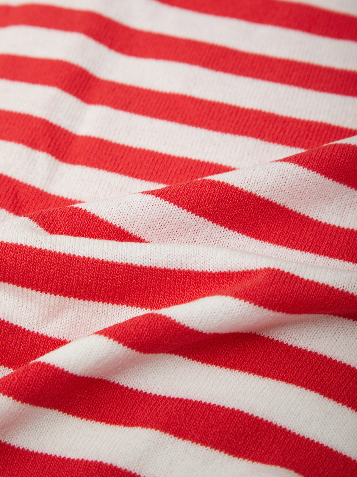 Close-up of red and white striped fabric