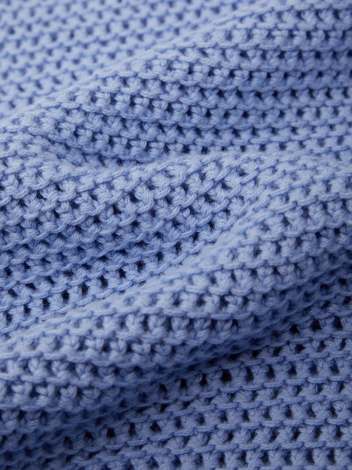 Close-up of blue textured fabric