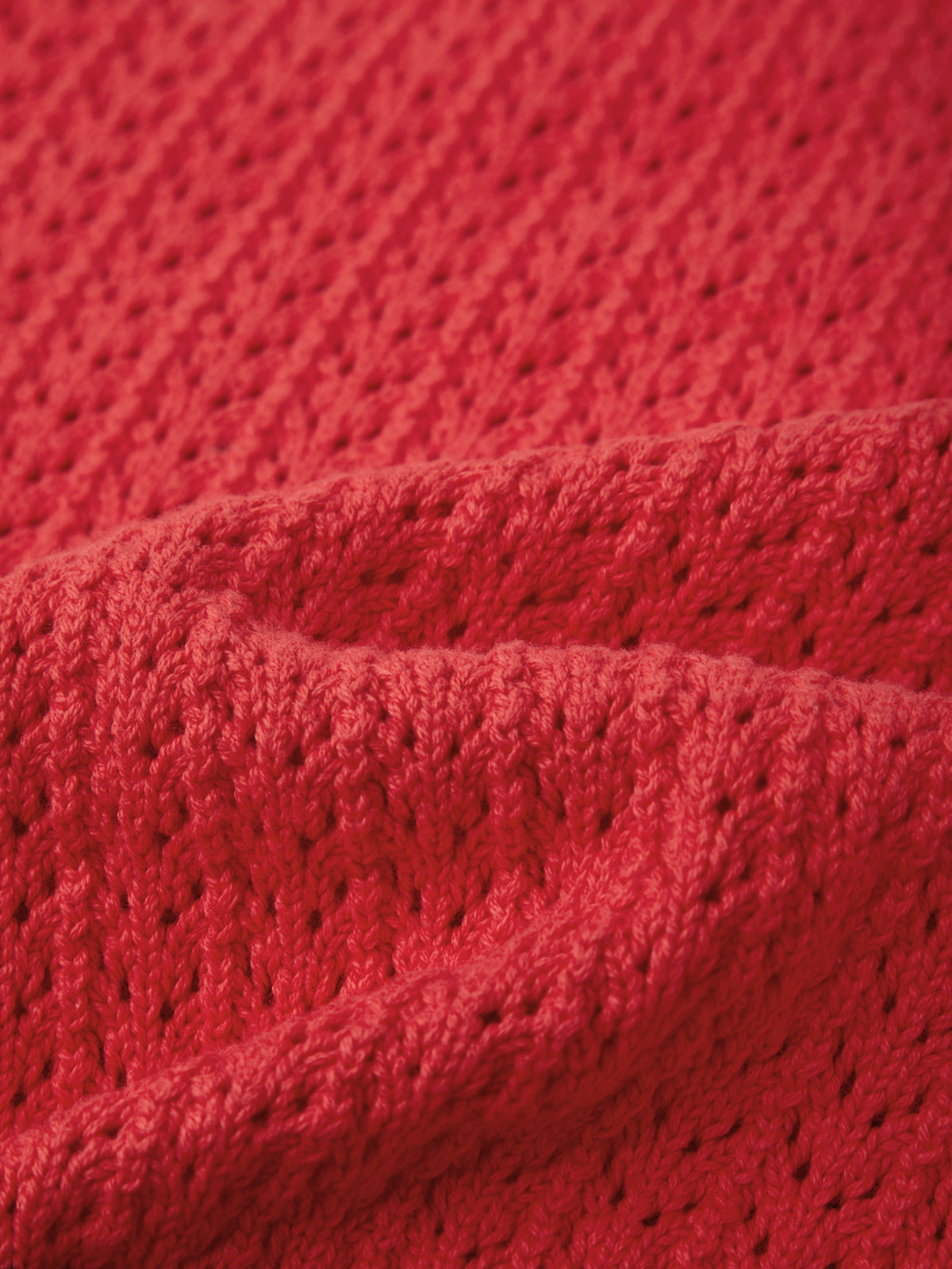 Close-up of red textured fabric