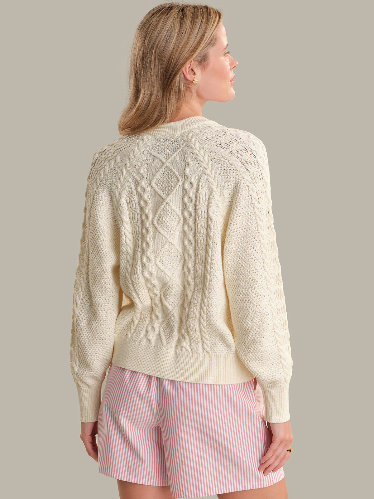 Emerson: 100% Cotton Cable Knit Cardigan