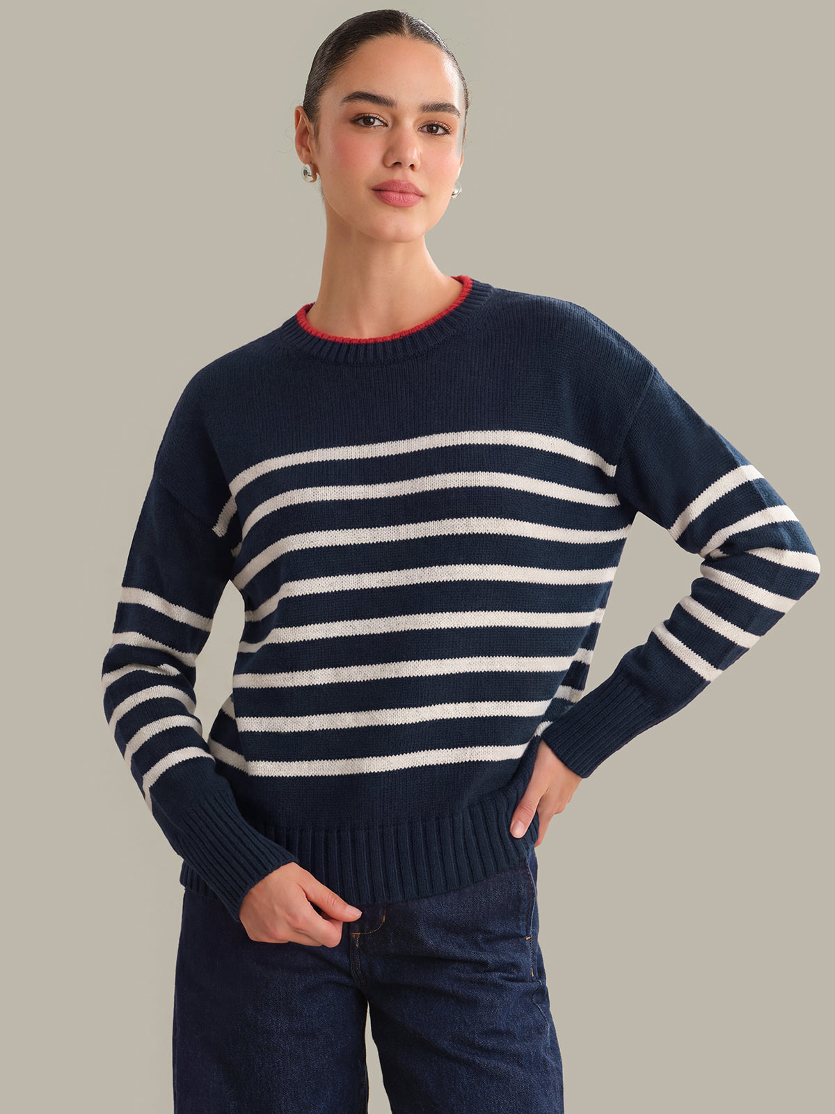 Sterling: Stripe Crewneck Sweater