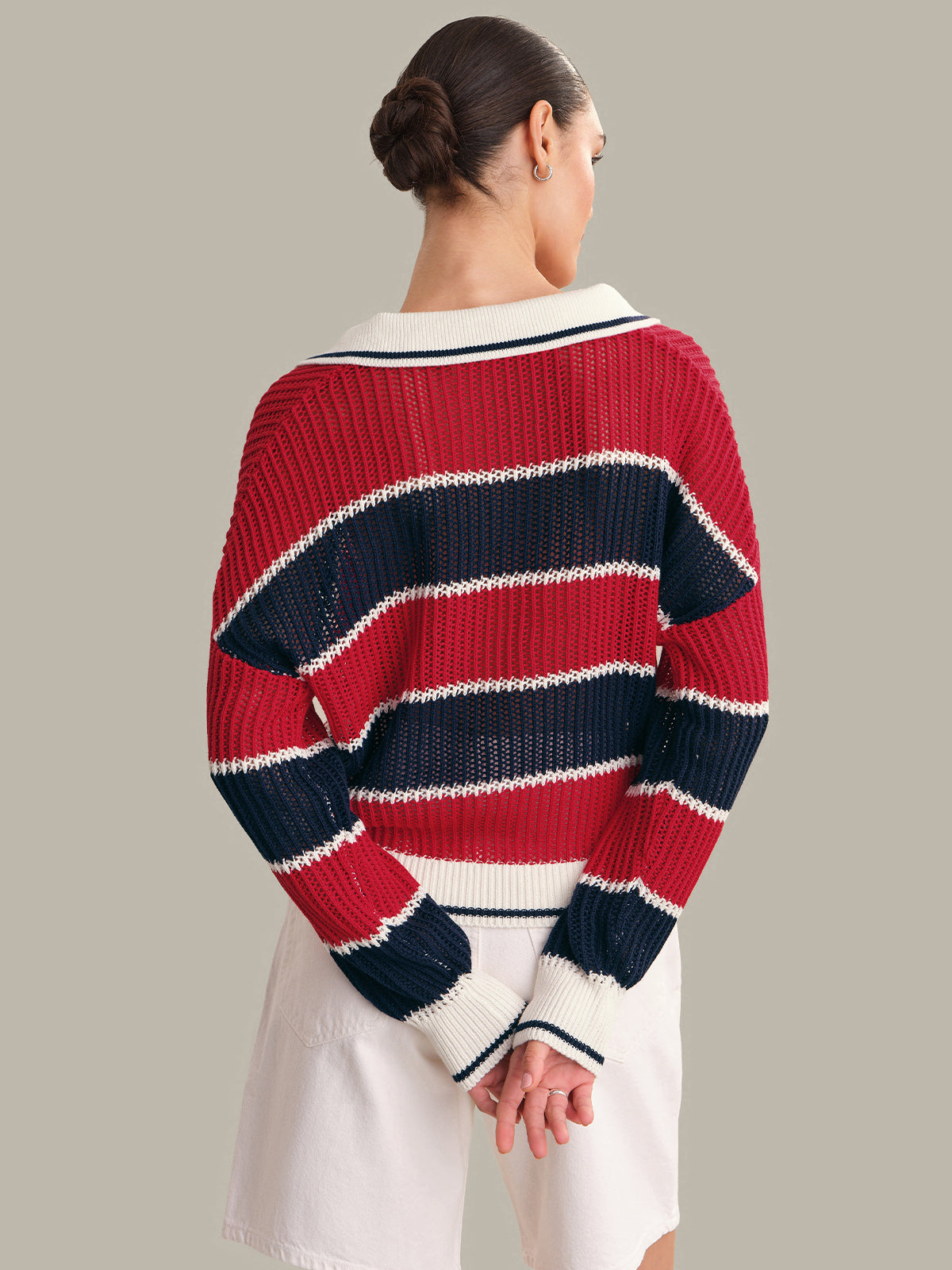 Alexa Rugby Stripe Polo Pullover