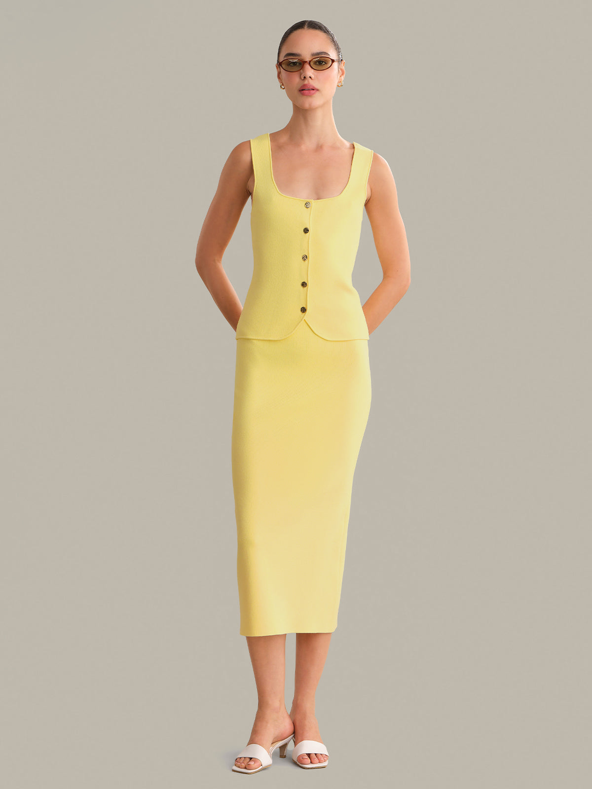 Maria Button Front Corset Top