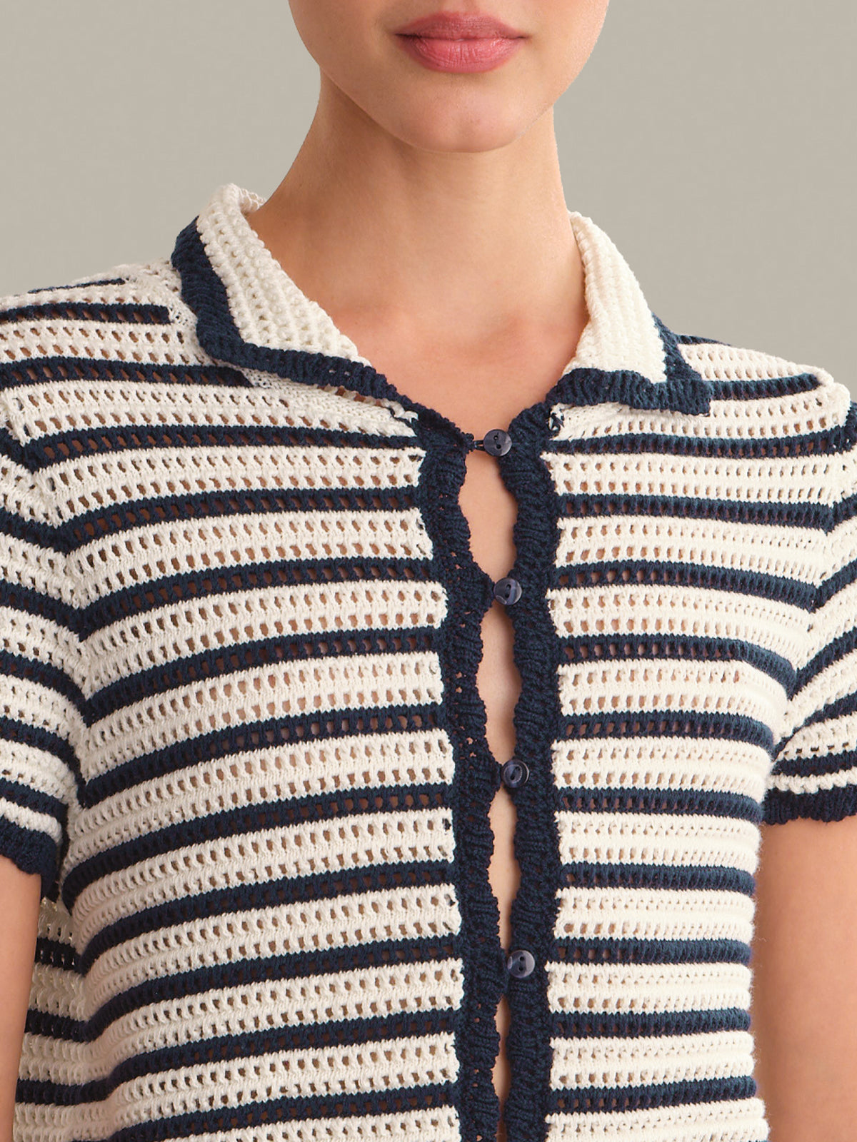 Leilani Collared Button Front Cardi