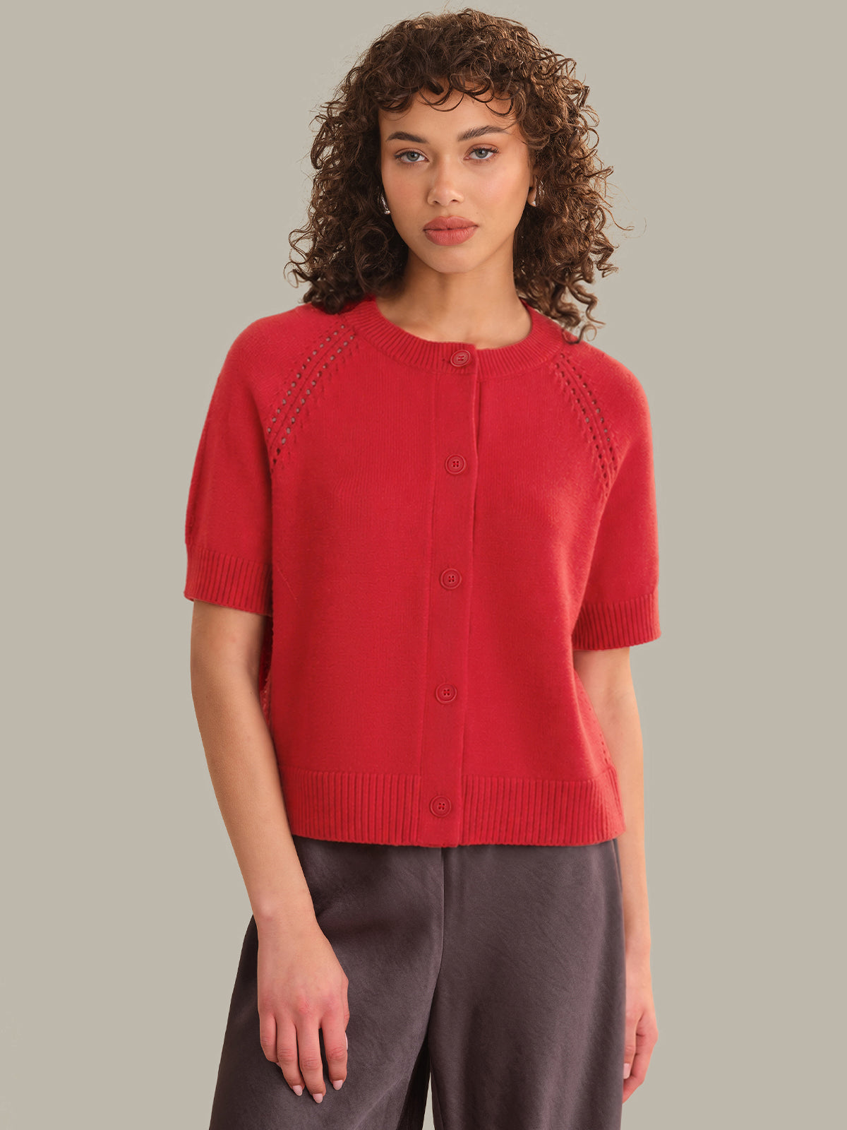 Melody: Cotton Button Down Cardigan