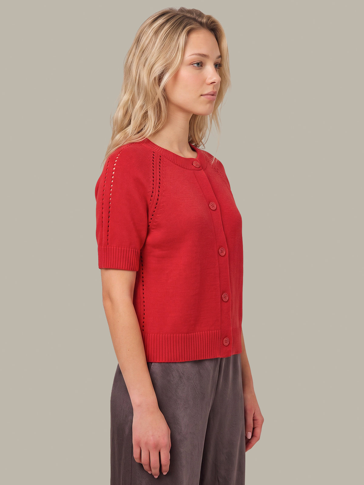 Melody: Cotton Button Down Cardigan