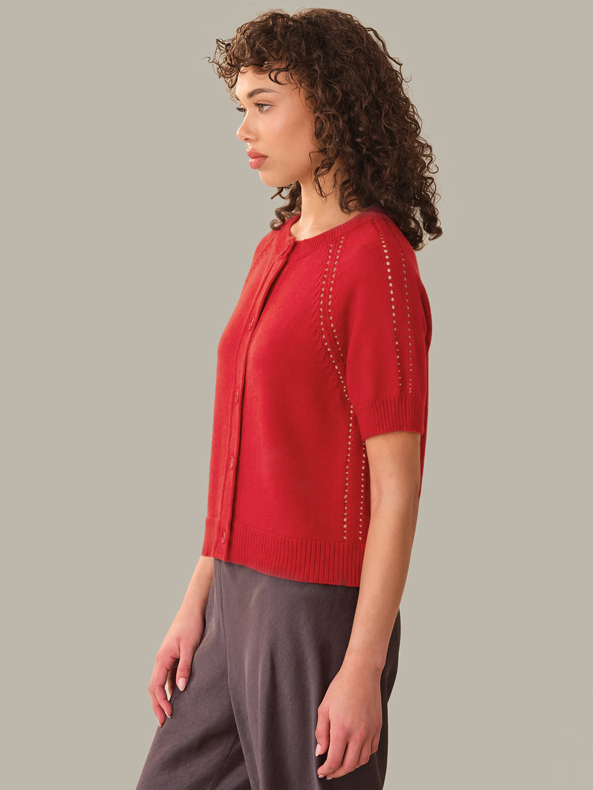 Melody: Cotton Button Down Cardigan