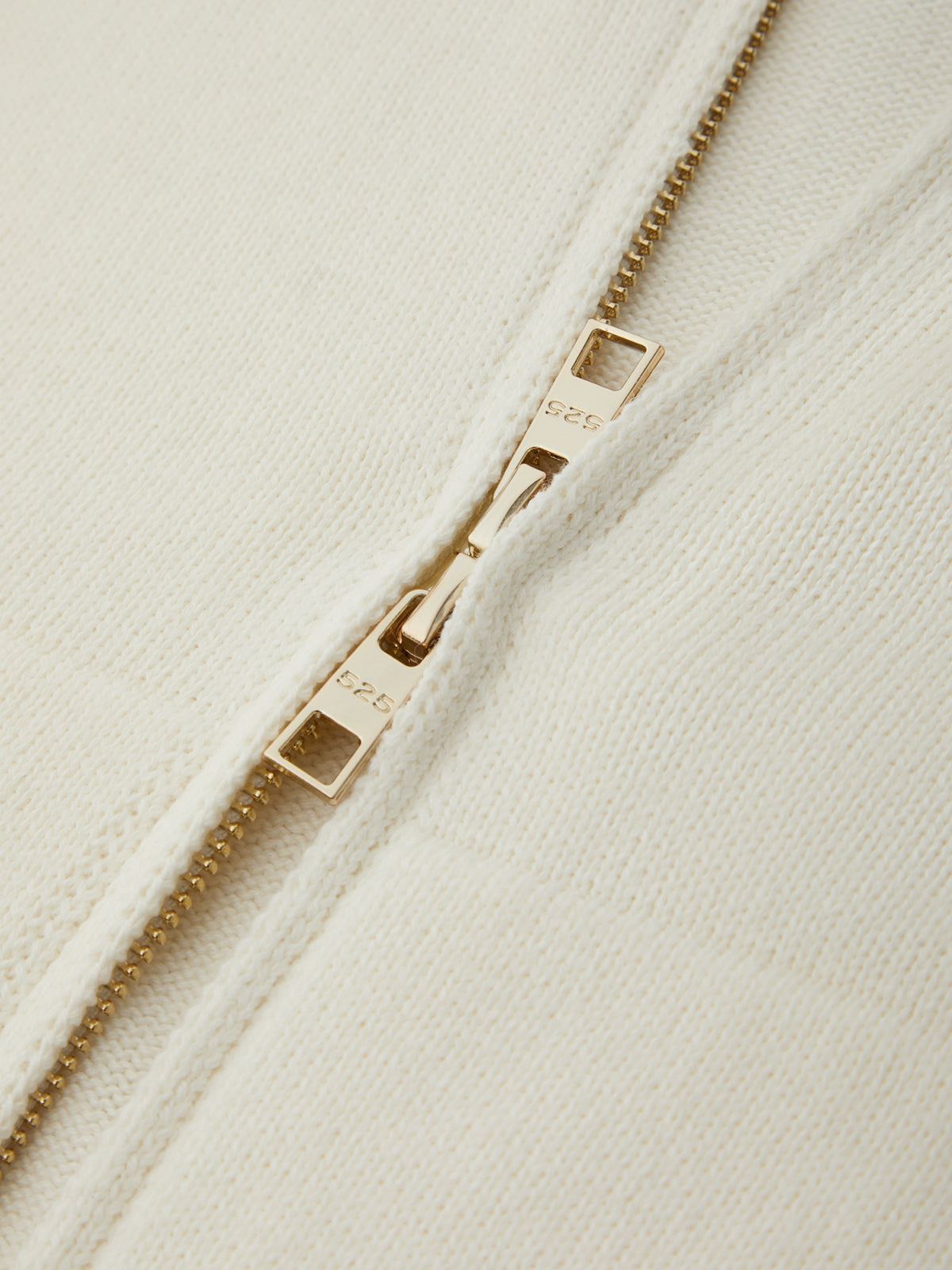 Lara: Zip Front Cotton Sweater Jacket