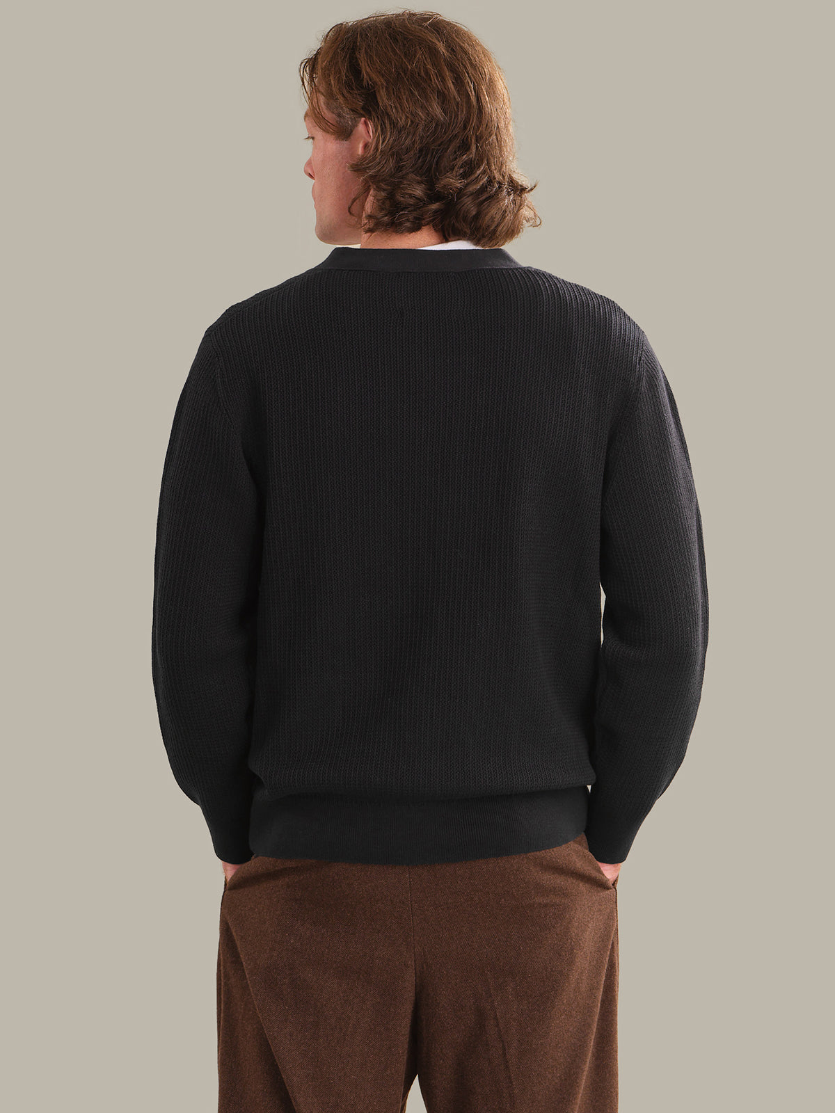 Men's Cotton V-Neck Cardigan