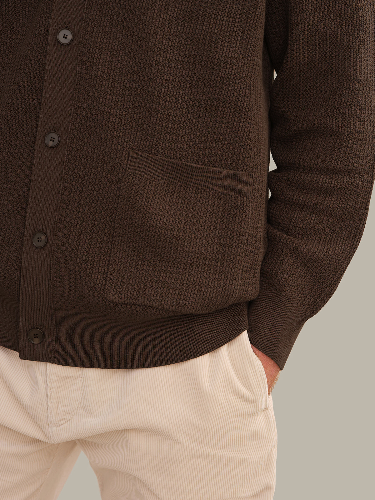 Men's Cotton V-Neck Cardigan