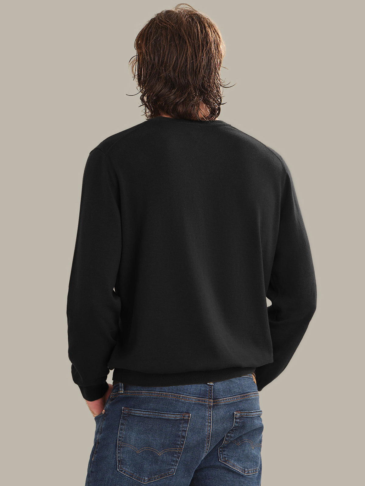 Men's Cotton V-Neck Sweater