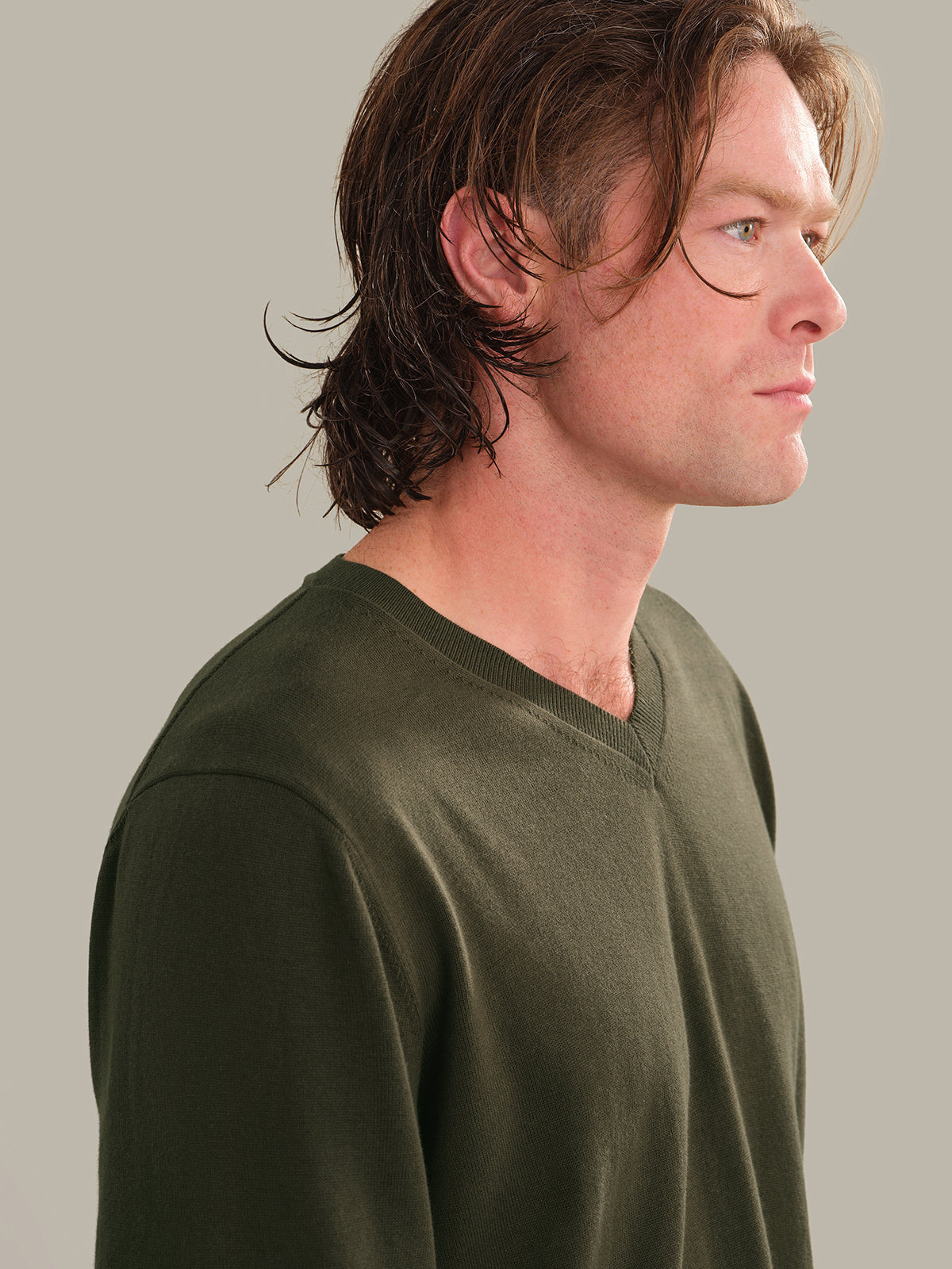 Men's Cotton V-Neck Sweater