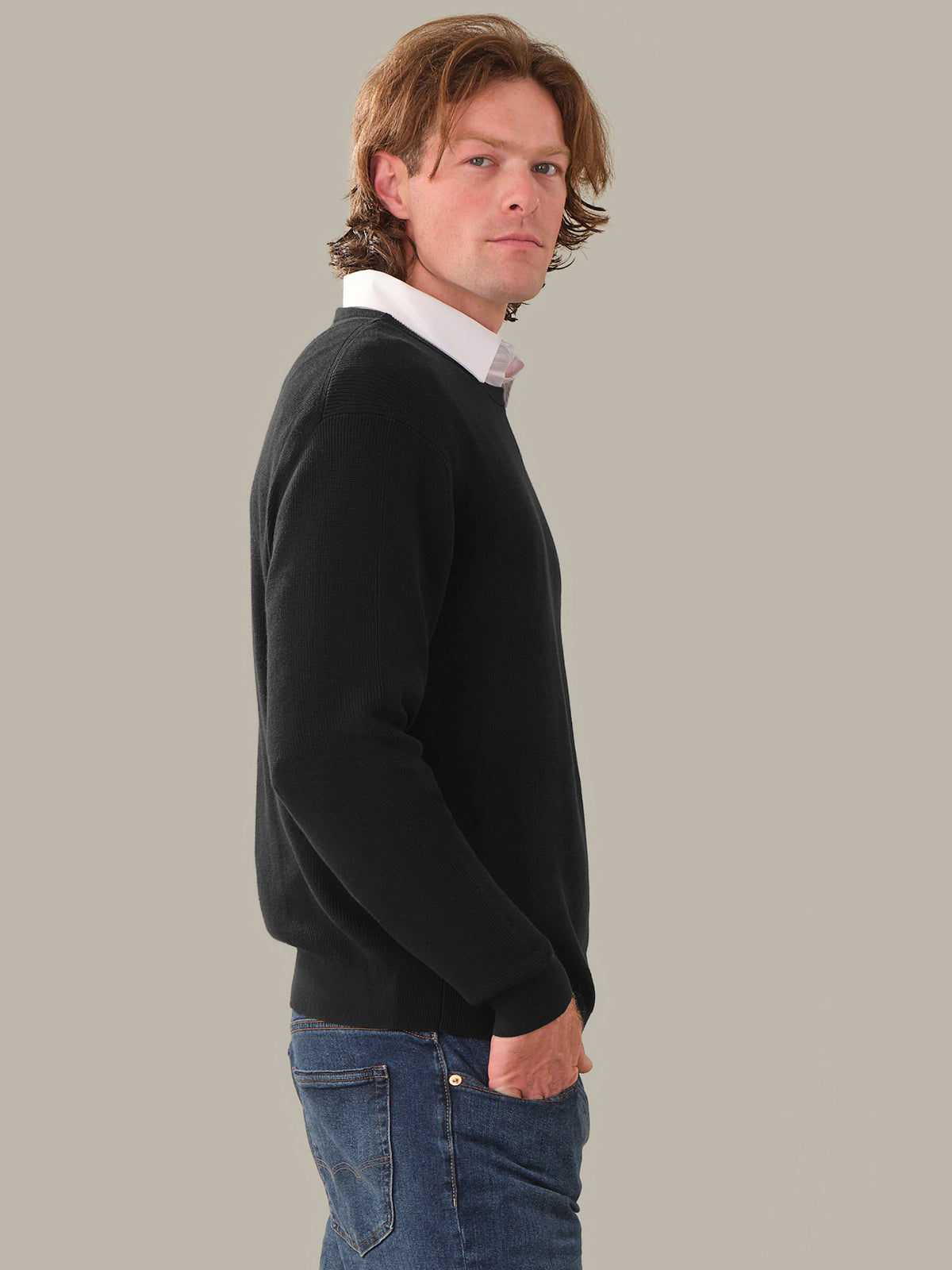 Men's Cotton Ribbed Crewneck