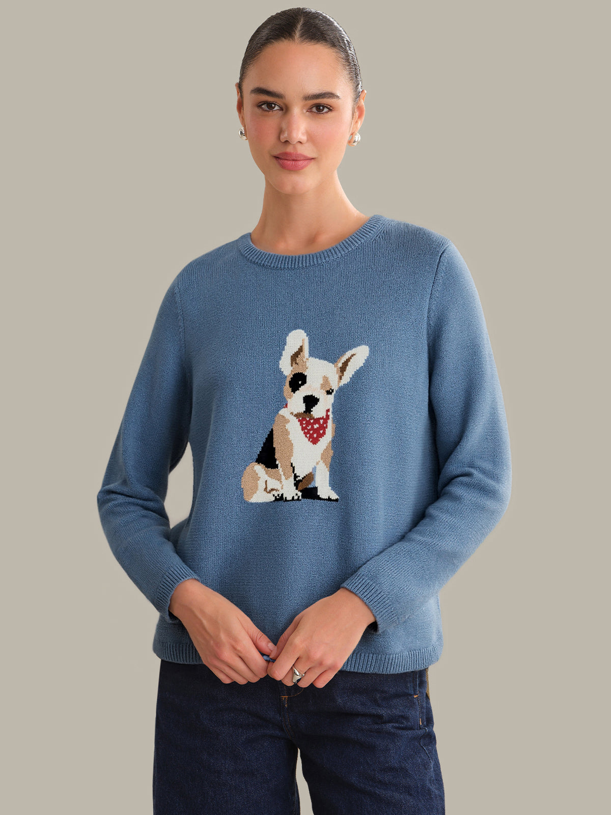 525 America Boston Terrier Cotton Sweater