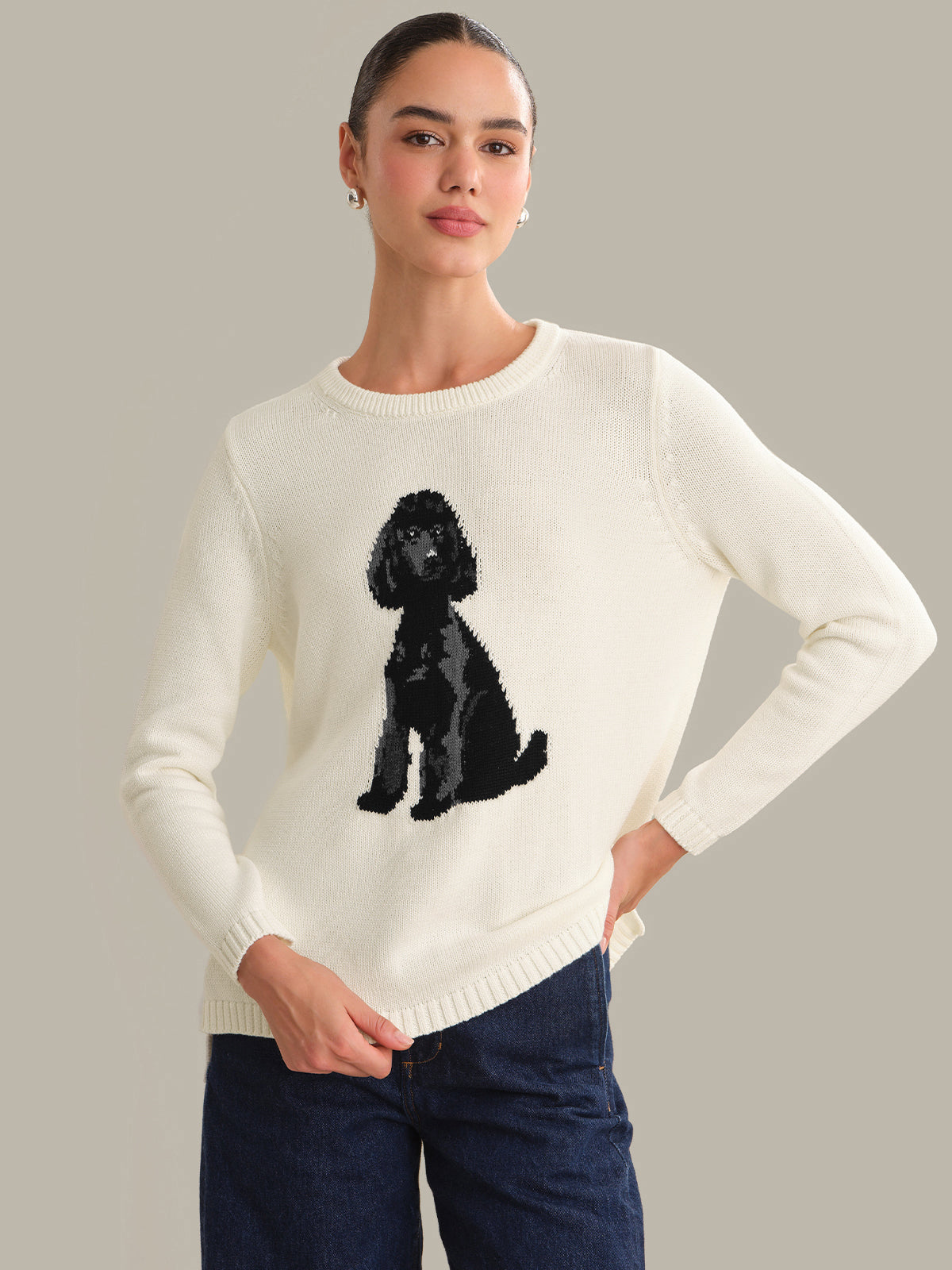 トップス RANDY Peel off POODLE PULLOVER CARDIGAN 525 America Cotton Poodle Sweater