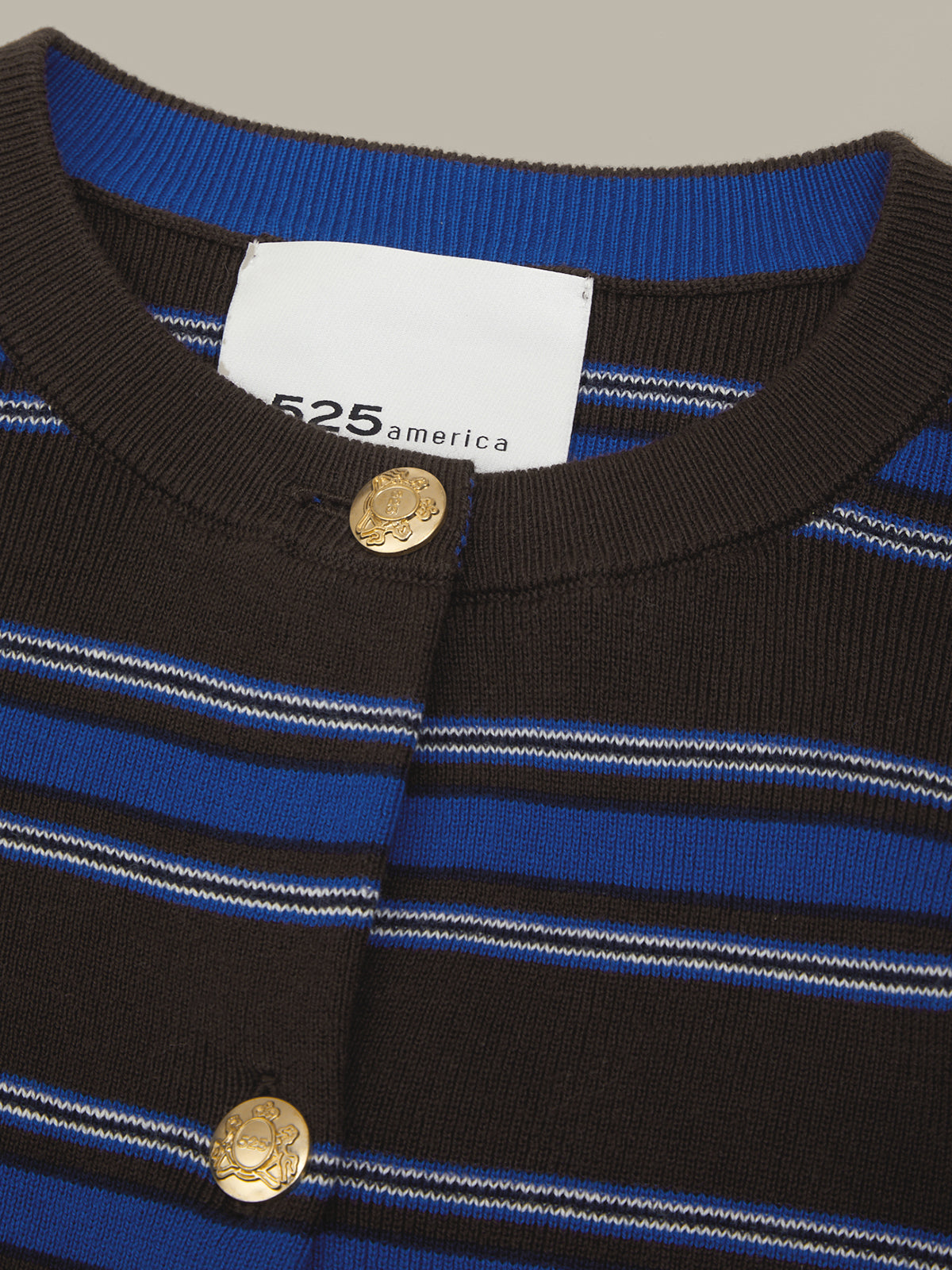Tove Crewneck Stripe Cardigan