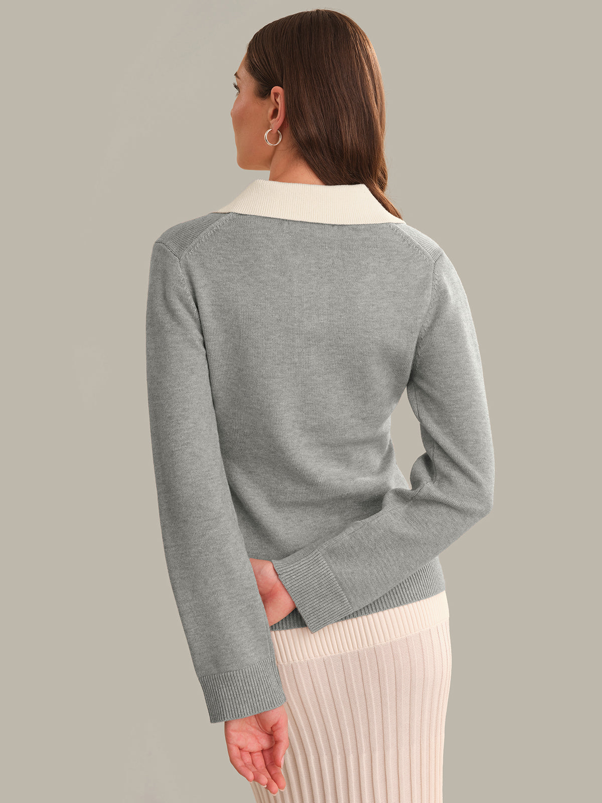 Rori Contrast Collar Polo Pollover