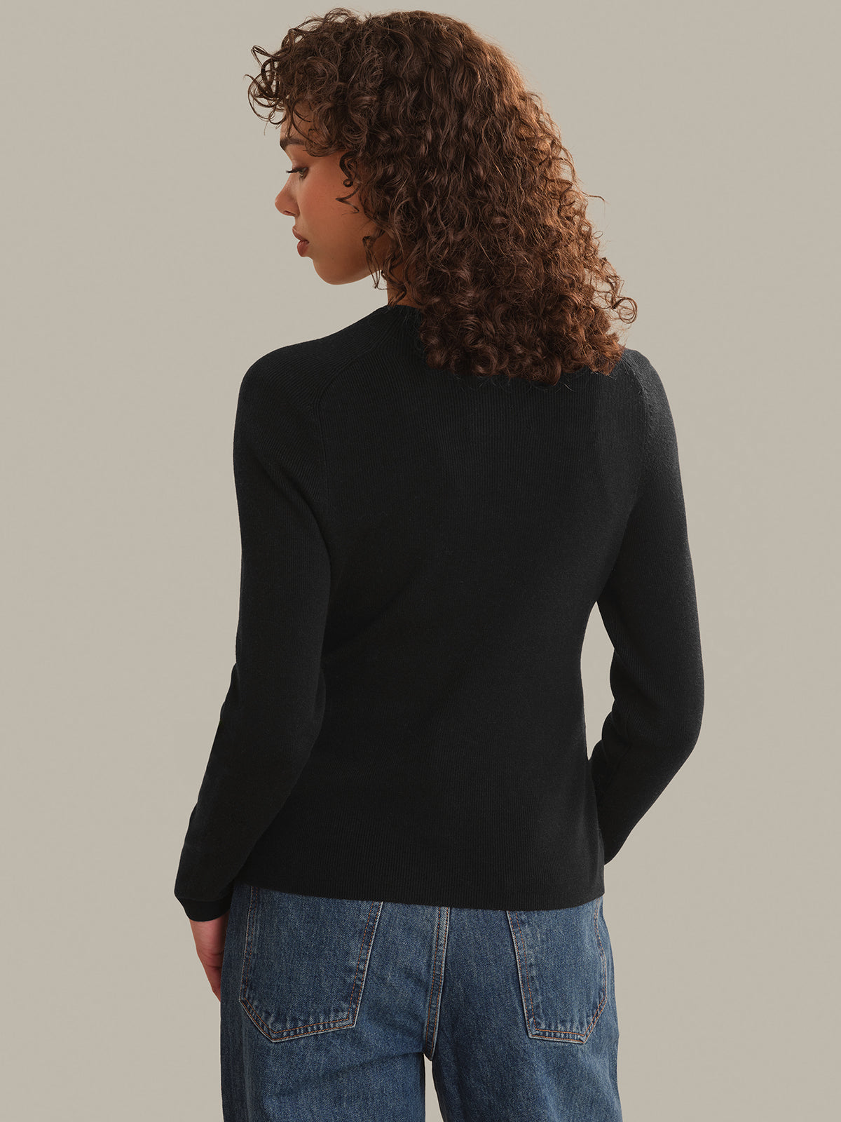 Calloway Mixed Button High Neck Cardigan