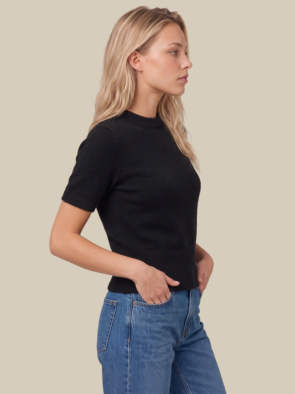 Andie Short Sleeve Sweater Tee