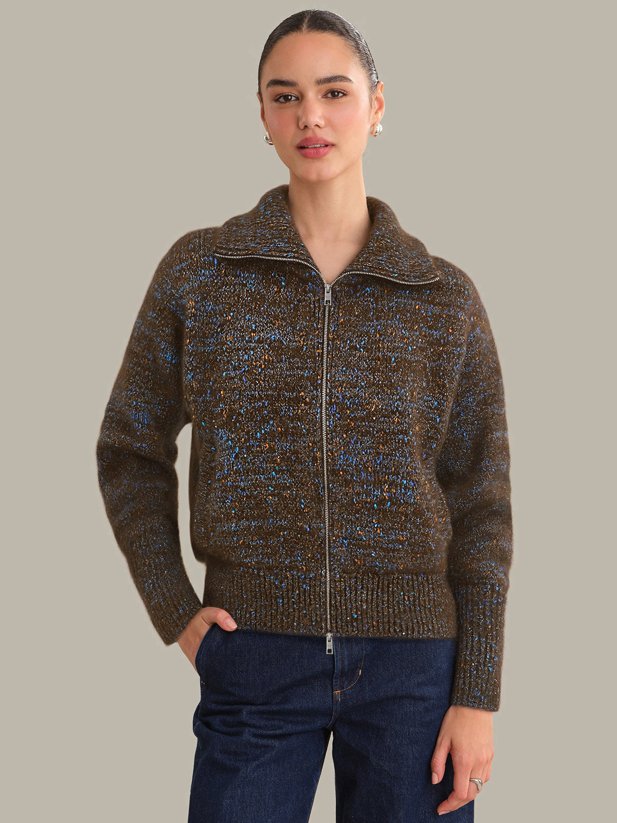 525 America Trina: Space-Dye Sweater Jacket