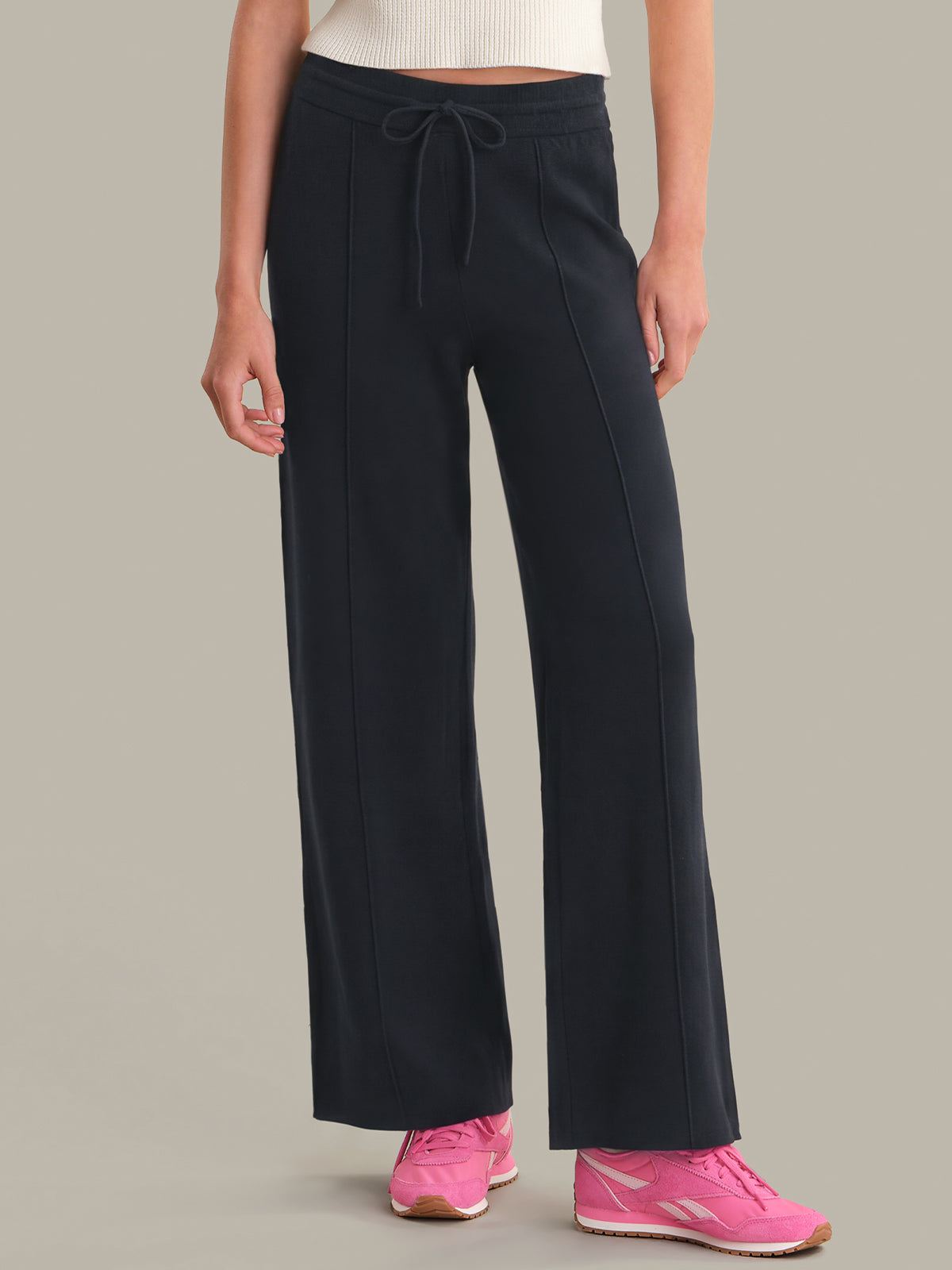 Taren: Pintuck Wide Leg Pants