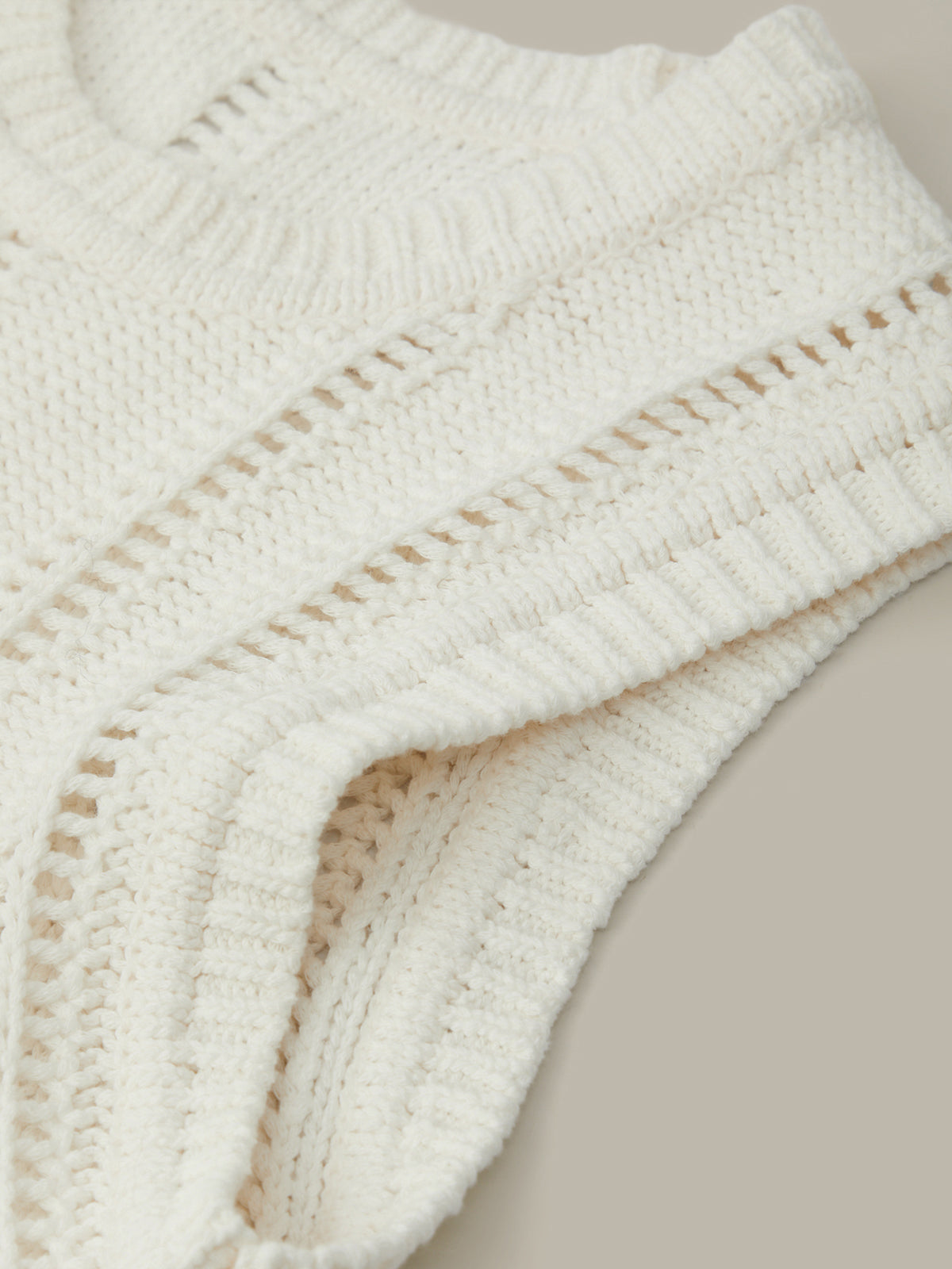 Leni: Pointelle Cotton Sweater Vest