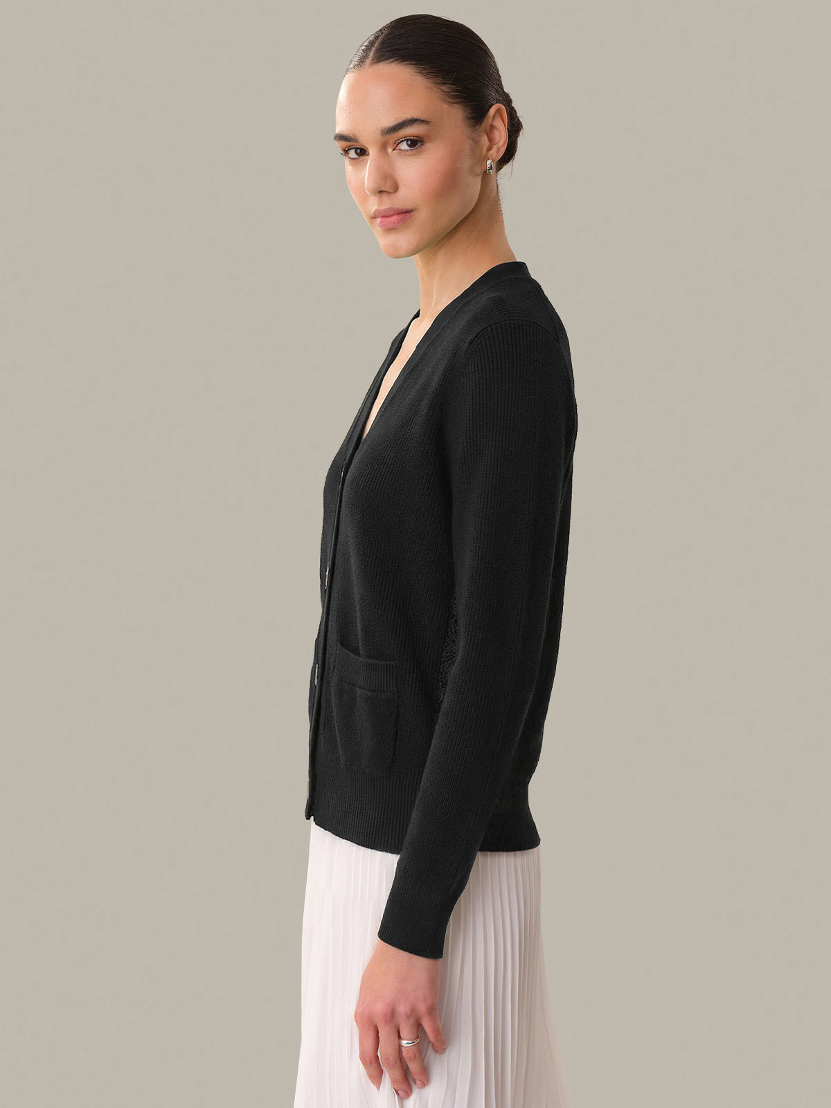 Sylvie: Lace x Cotton Cardigan