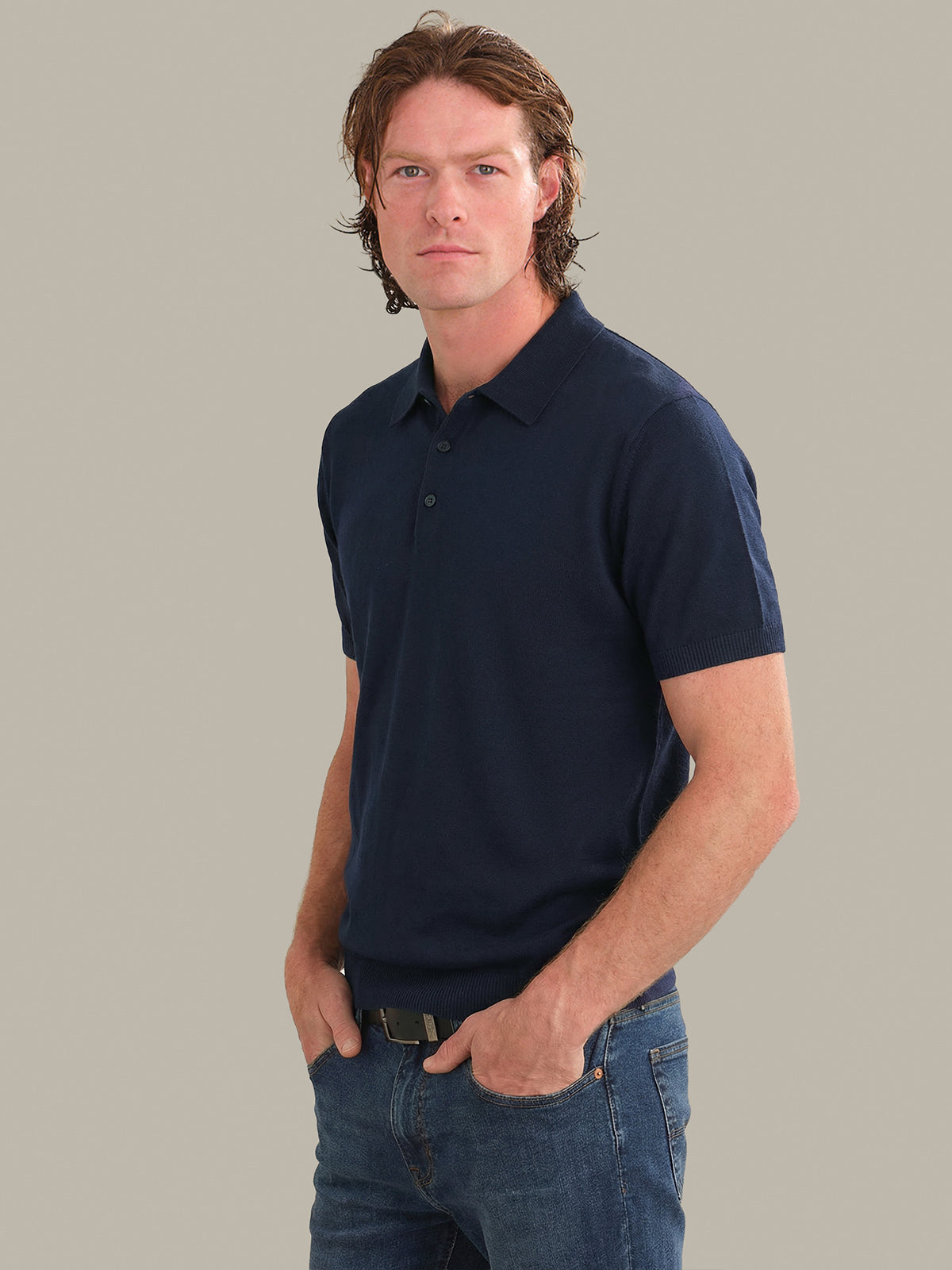 Hale: Men's Cotton-Linen Blend Knit Polo