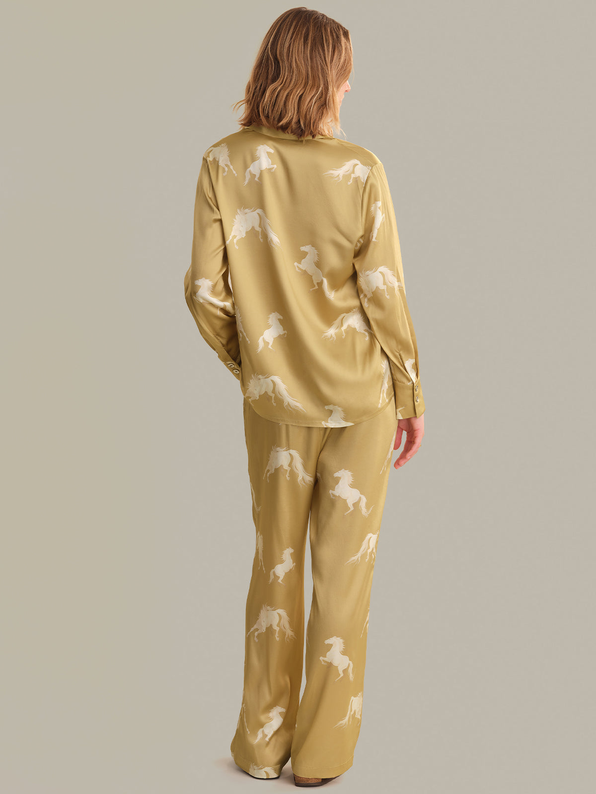 The Silk Blend Sleep Set in Fire Horse