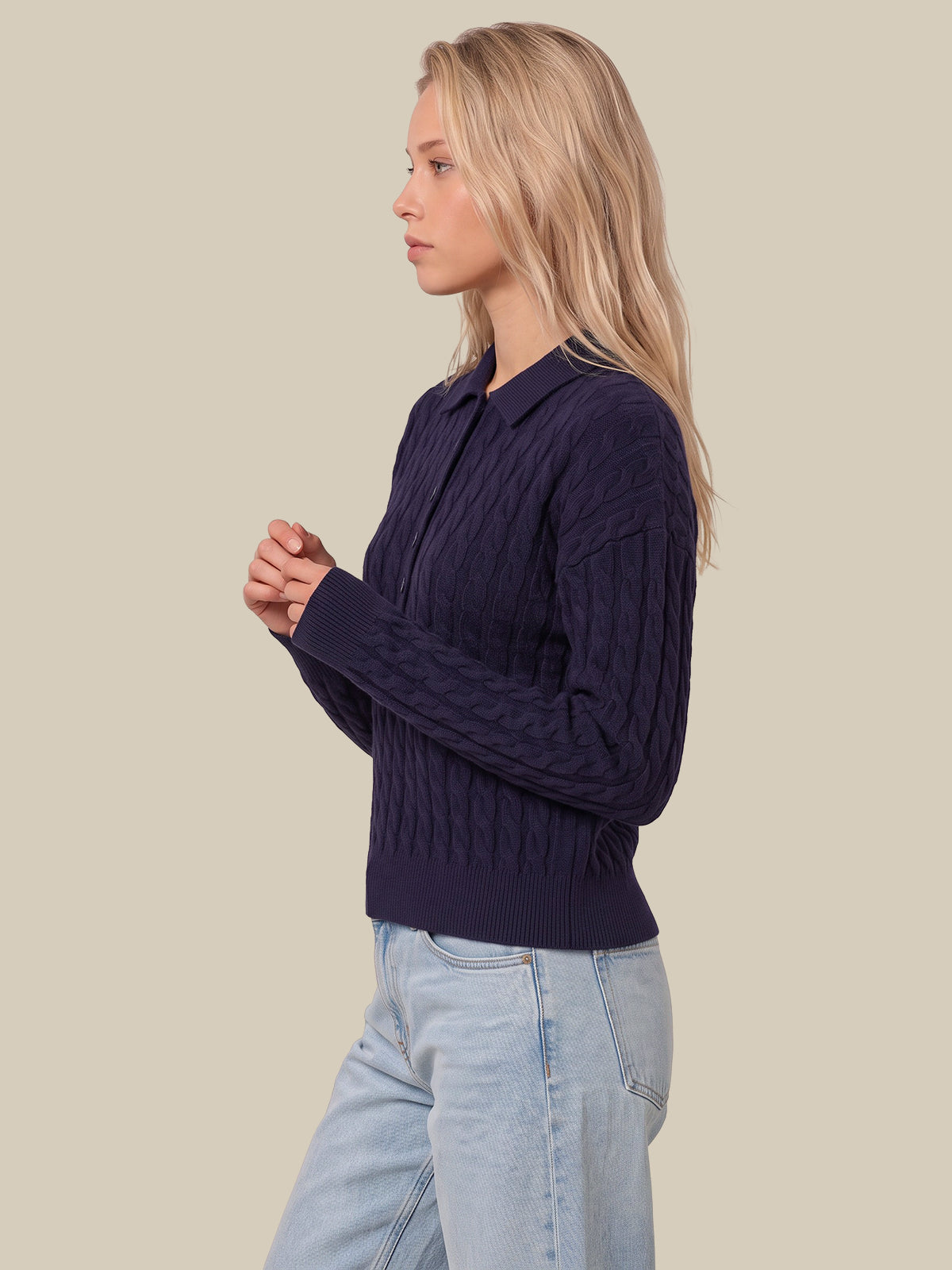 Marykate Cable Stitch Polo